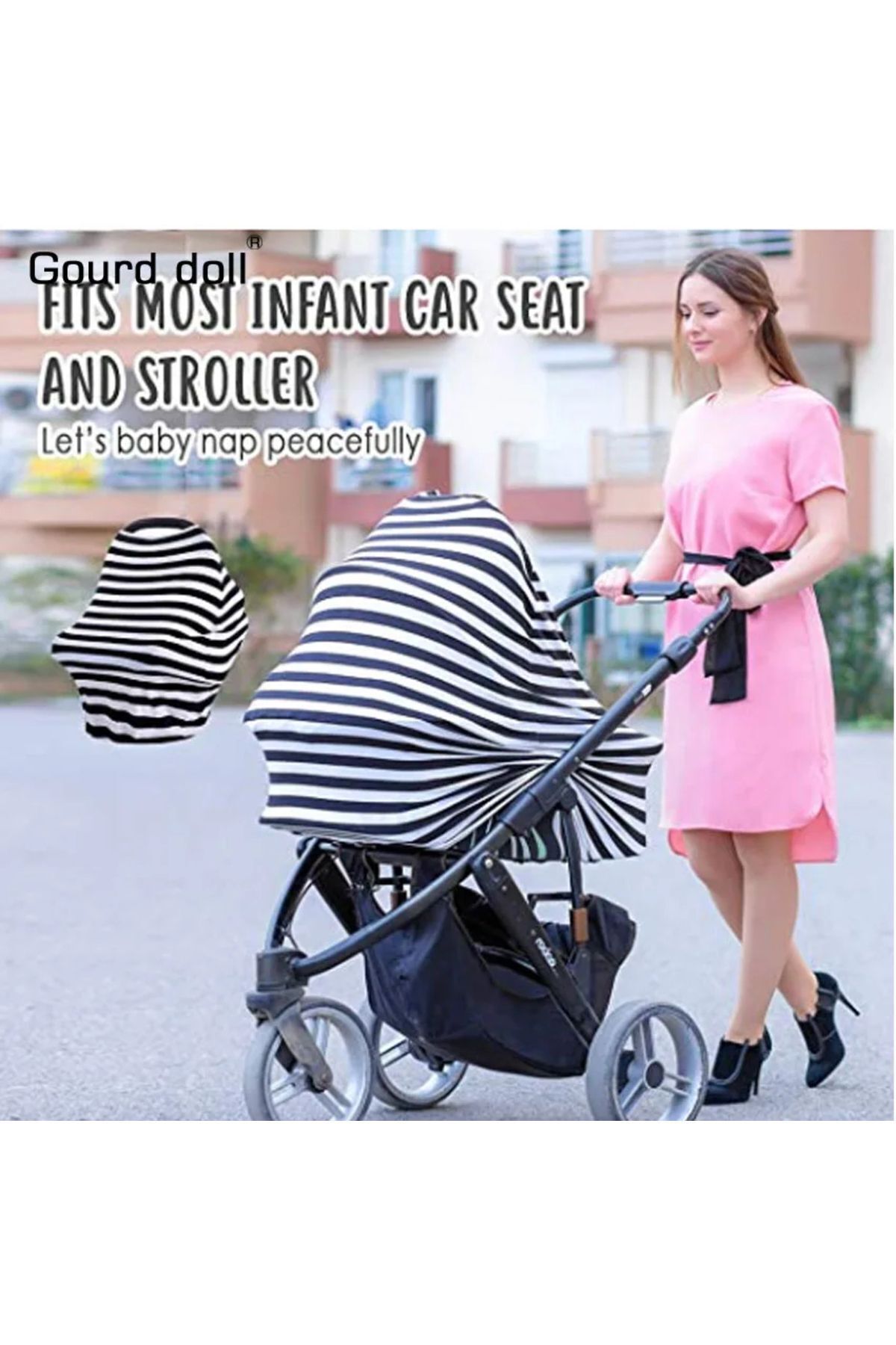 HALZEY Çok Amaçlı Emzirme örtüsü, Puset Örtüsü, Bebek arabası Örtüsü fotoğrafı 3 (önizleme)