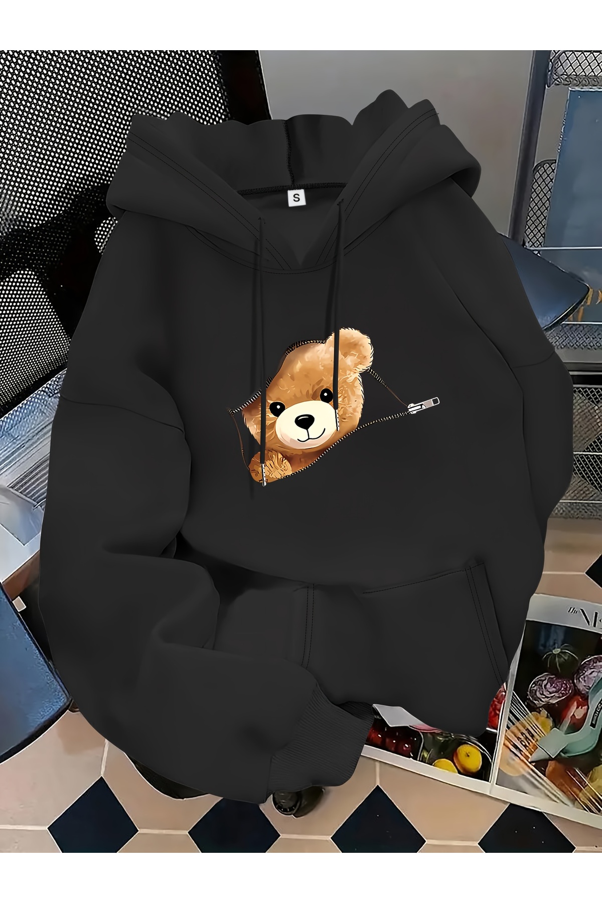 MODAVİBE Ženska majica sa kapuljačom Oversize kroj Sa kapuljačom – 2 niti Sh ...