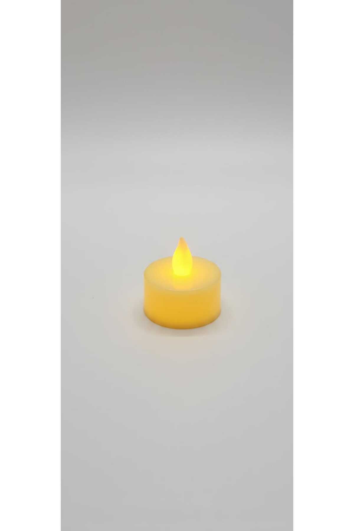 BÜYÜTEÇ KINA EVİ Beyaz Ledli Mum, 1 Adet, Tealight Mum Pilli, Özel Gün, Led Işıklı, Kutlama, Doğum Günü, Kına Gecesi