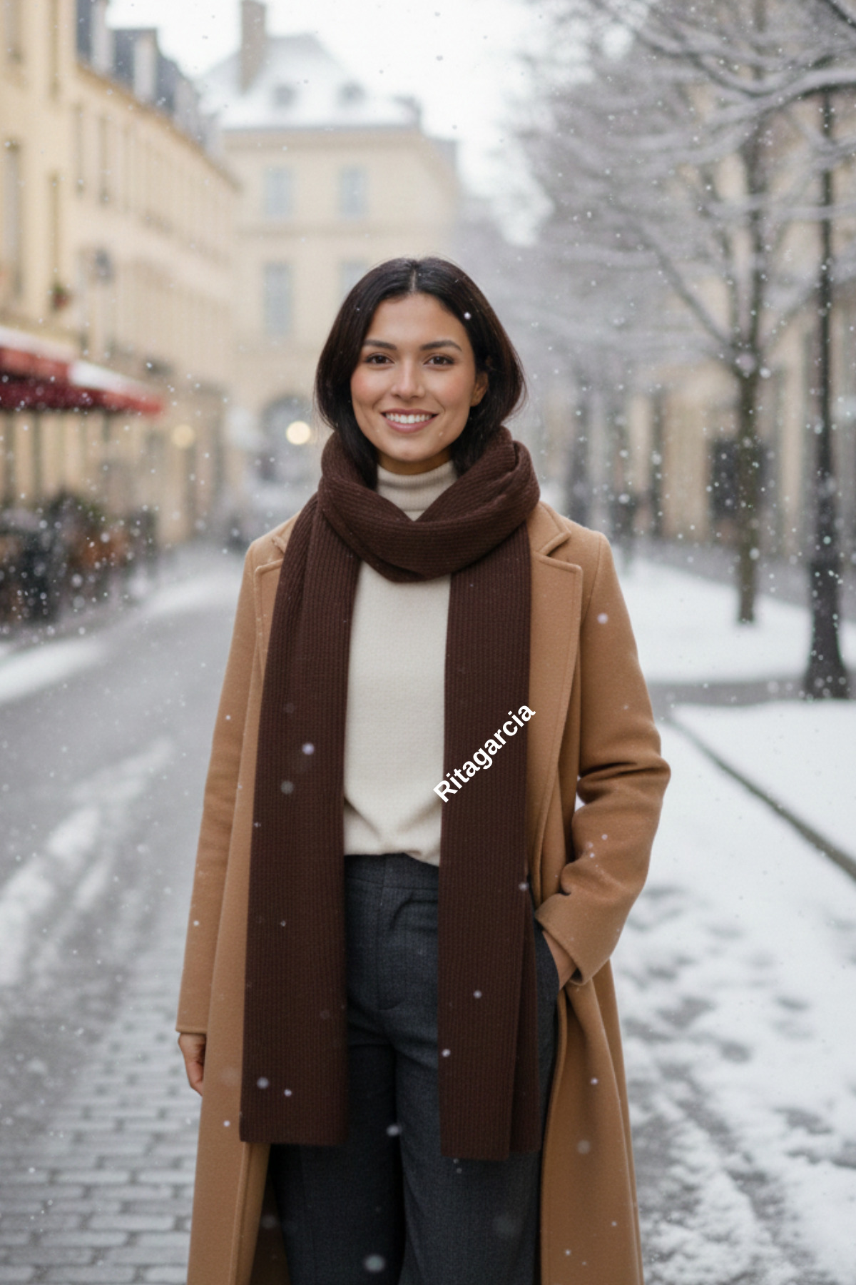 Ritagarcia Selanik Kadın Örgü Atkı - Uzun Kalın Kışlık Unisex görsel 5