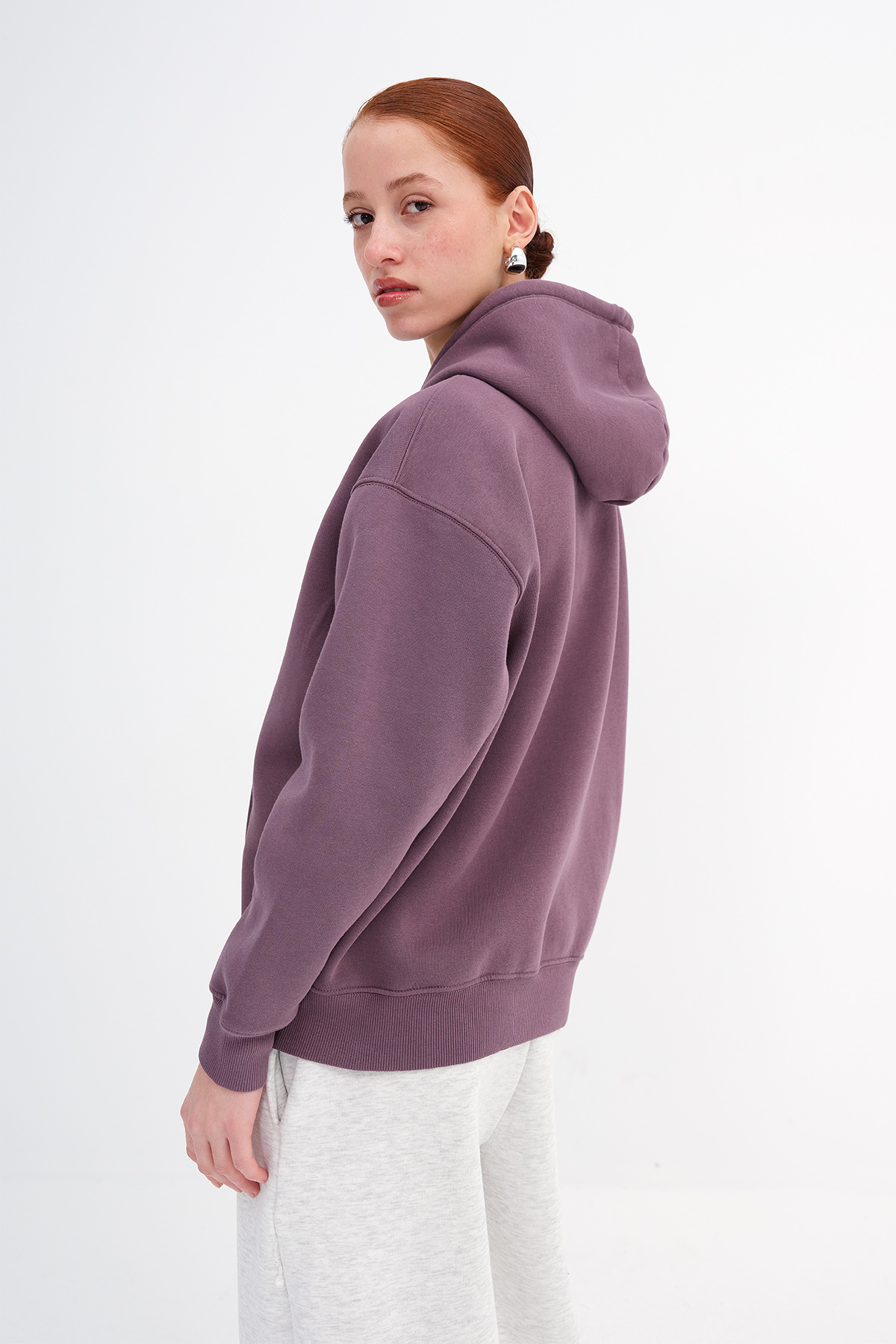 Addax Şardonlu Fermuarlı Sweatshirt H9476-1 görsel 7