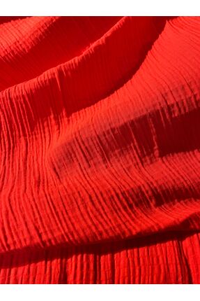 feminen Kırmızı Müslin Kumaş Pamuk %100