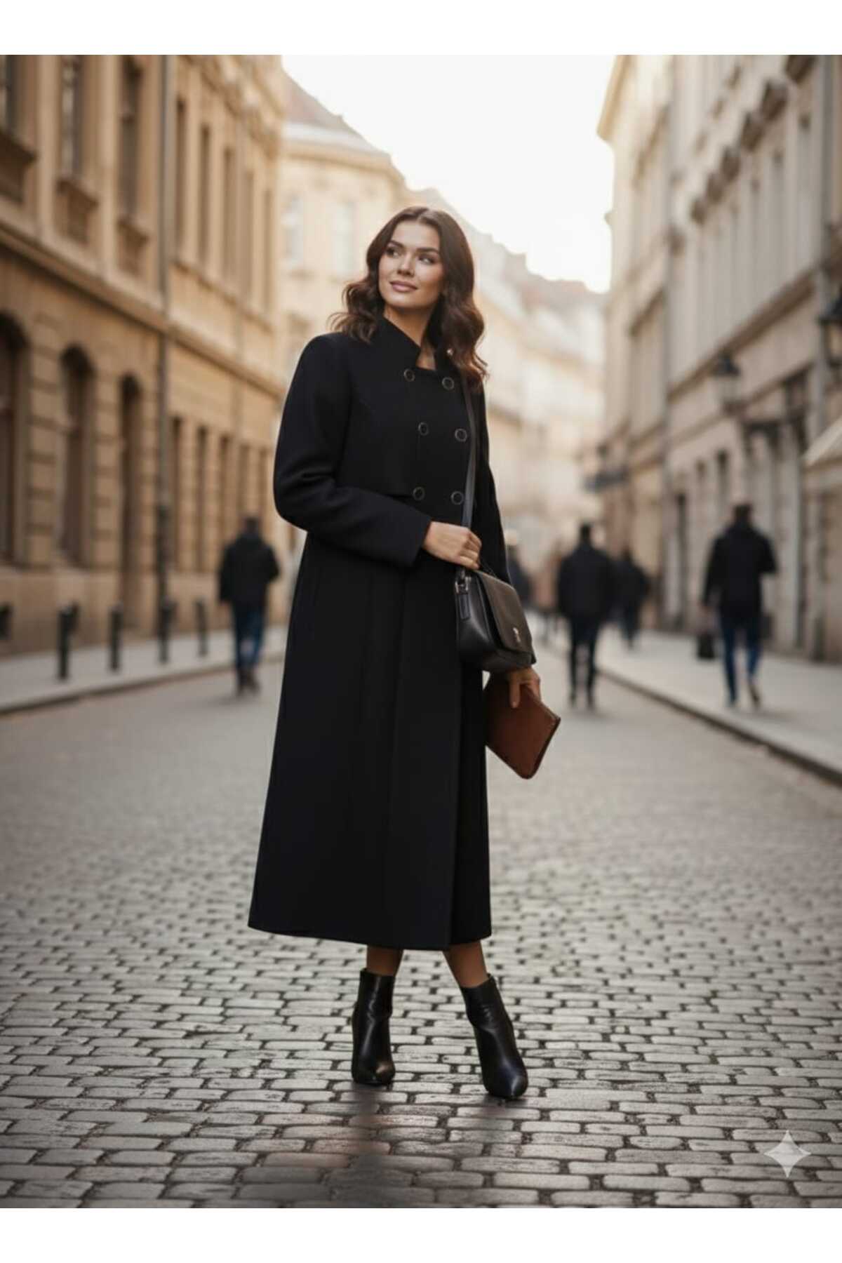 Hakko  Düğme Detaylı Kaşe Palto - Görsel 2