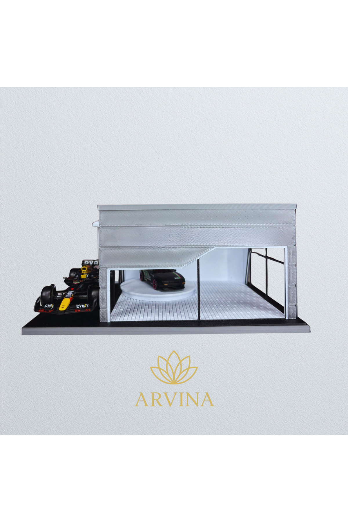Arvina Atelier Kişiselleştirilebilir Showroom | Premium Koleksiyon | Parlak Logo | 1:64 (Araçlar Dahil Değildir)