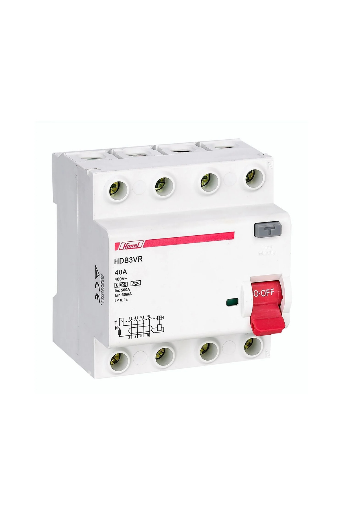 Himel HDB3VR480SC 4X80A 30 mA Kaçak Akım Koruma Rölesi