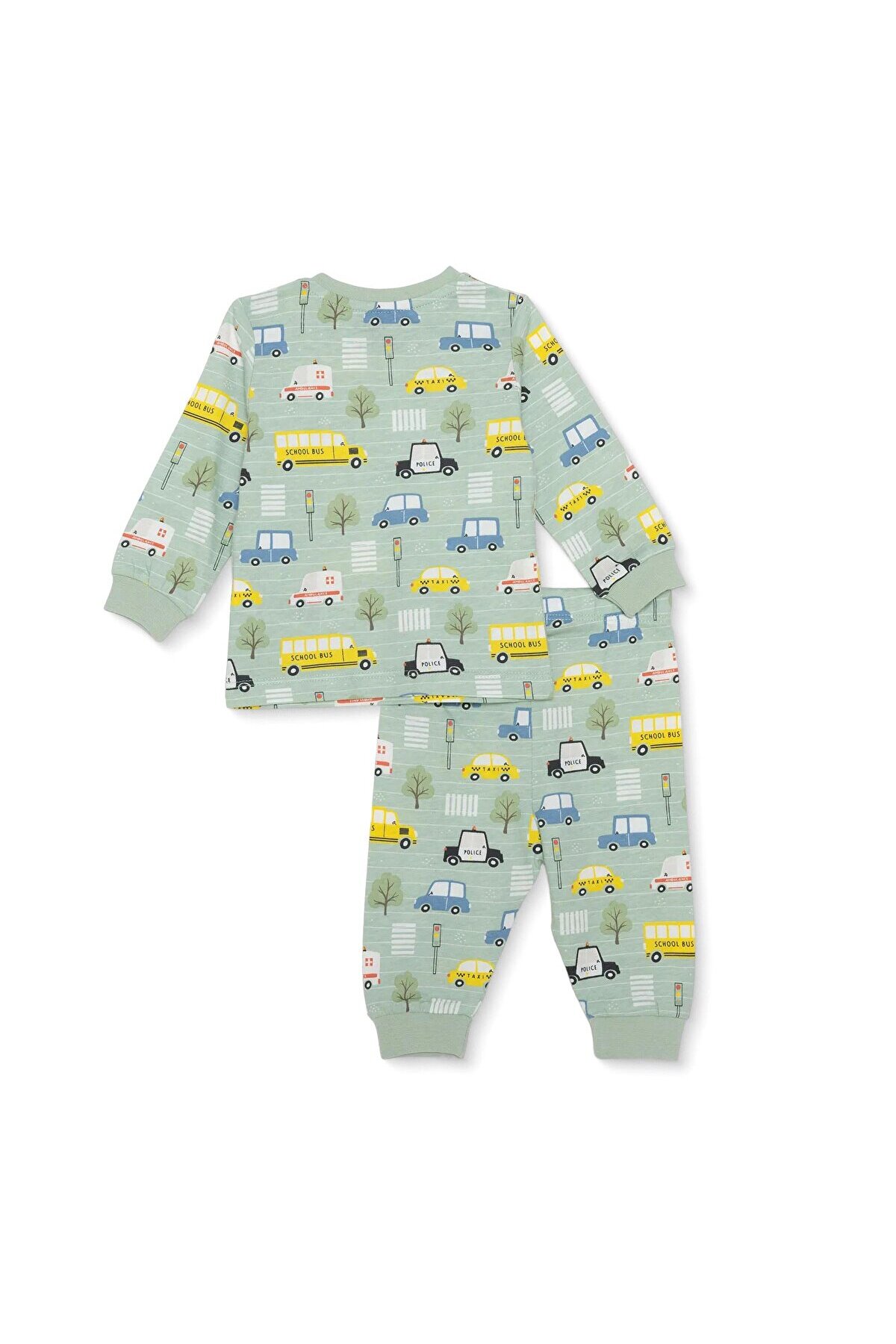 ebebek Hello Baby HelloBaby Erkek Bebek Uzun Kol Pijama Takımı Süprem Bisiklet Yaka Uzun Kol Ribanalı Paça fotoğrafı 2 (önizleme)