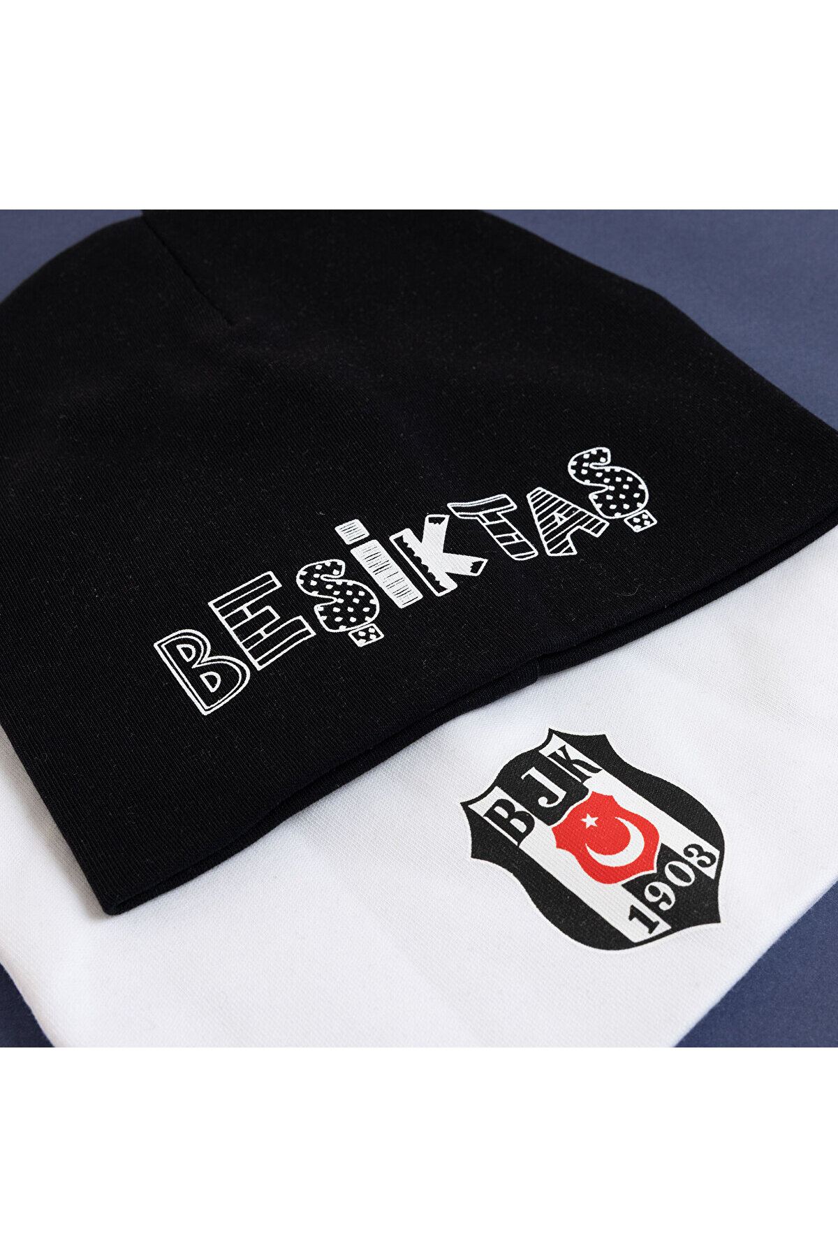 Beşiktaş Erkek Bebek 2li Örme Bere fotoğrafı 3 (önizleme)