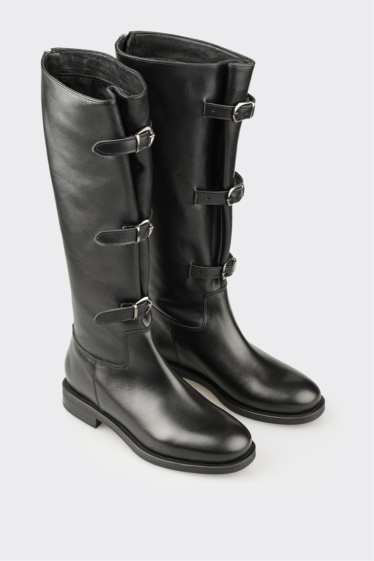Elle Shoes Siyah Deri Kadın Çizme görsel 2