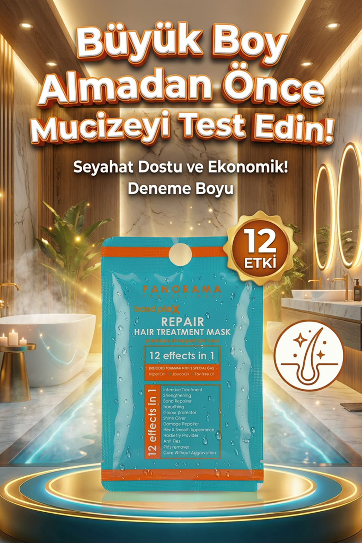 Yıpranmış Saçlar Için Onarıcı Bond Plex 4 Yağlı Uzamaya Yardımcı Saç Bakım Maskesi - 25 ml — 001SASE — تصویر 3 از 4
