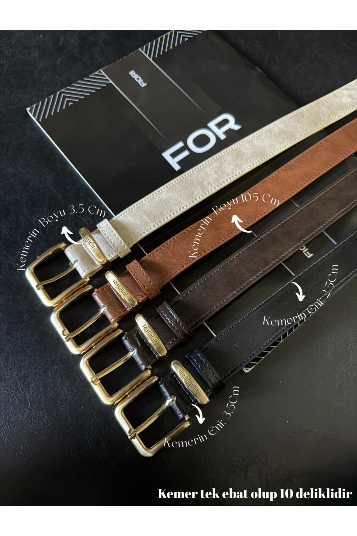 Fiori  4'lü Toka Köprü Kadın Kemer, Pantolon Kemeri, Ceket Kemeri, Elbise Kemeri, Gömlek Kemer