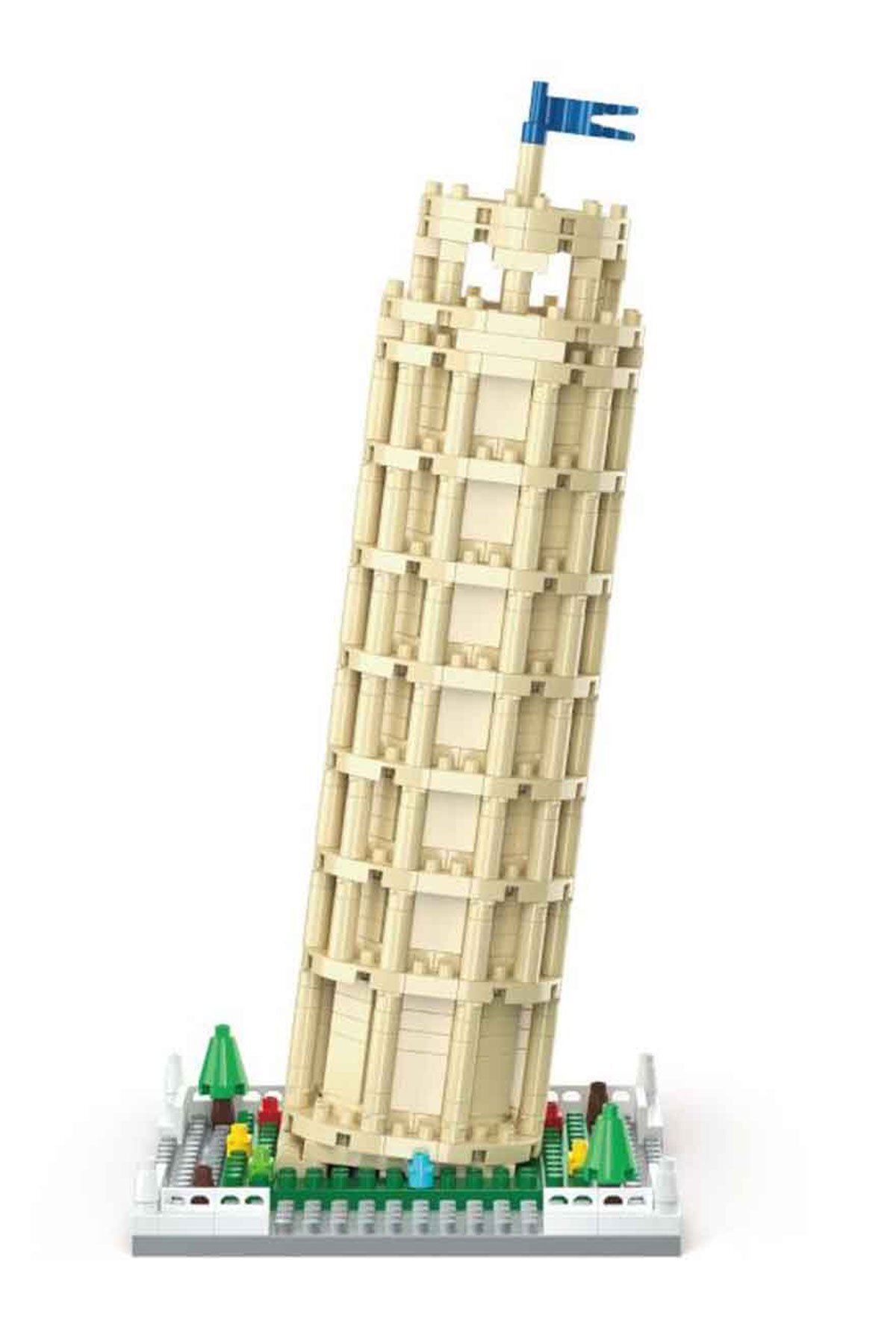 مجموعه جاذبه‌های گردشگری جهان: کیت ساخت برج کج پیزا – مدل معماری ۵۴۸ قطعه‌ای و ۲ فیگور