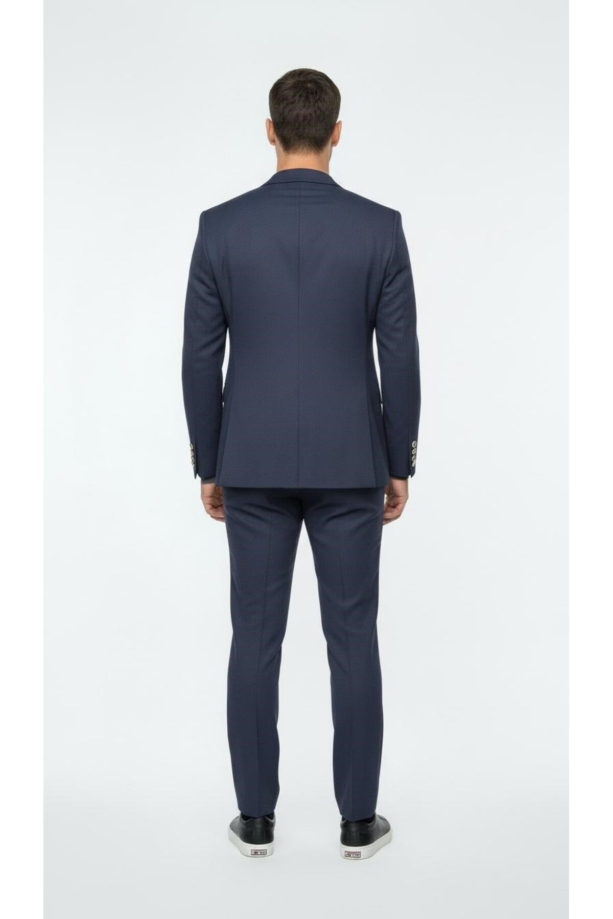 Plus Scorpion Erkek Kruvaze Gold Düğmeli Dokulu Likralı Kumaş Blazer Ceket, Modern Kesim Şık Tasarım görsel 2