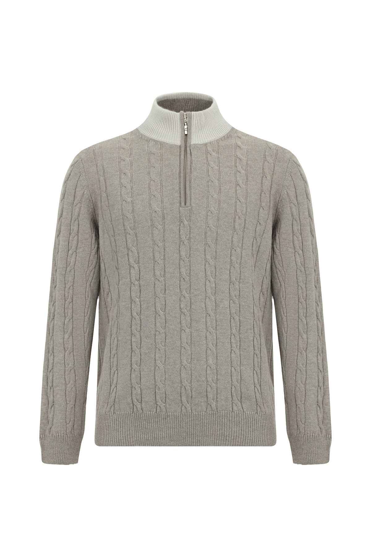 کیگیلی ژاکت بافتنی کشمیر طرح‌دار یقه اسکی معمولی سایز بزرگ