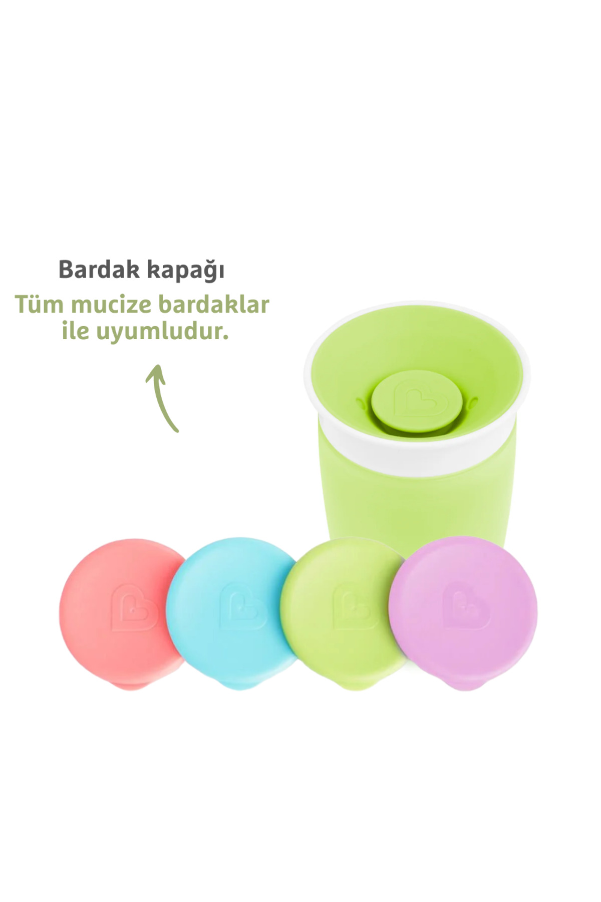 Munchkin Mucize 360° Alıştırma Bardağı, 12ay+, 296ml Yeşil Bardak Kapağı İle Birlikte fotoğrafı 3 (önizleme)