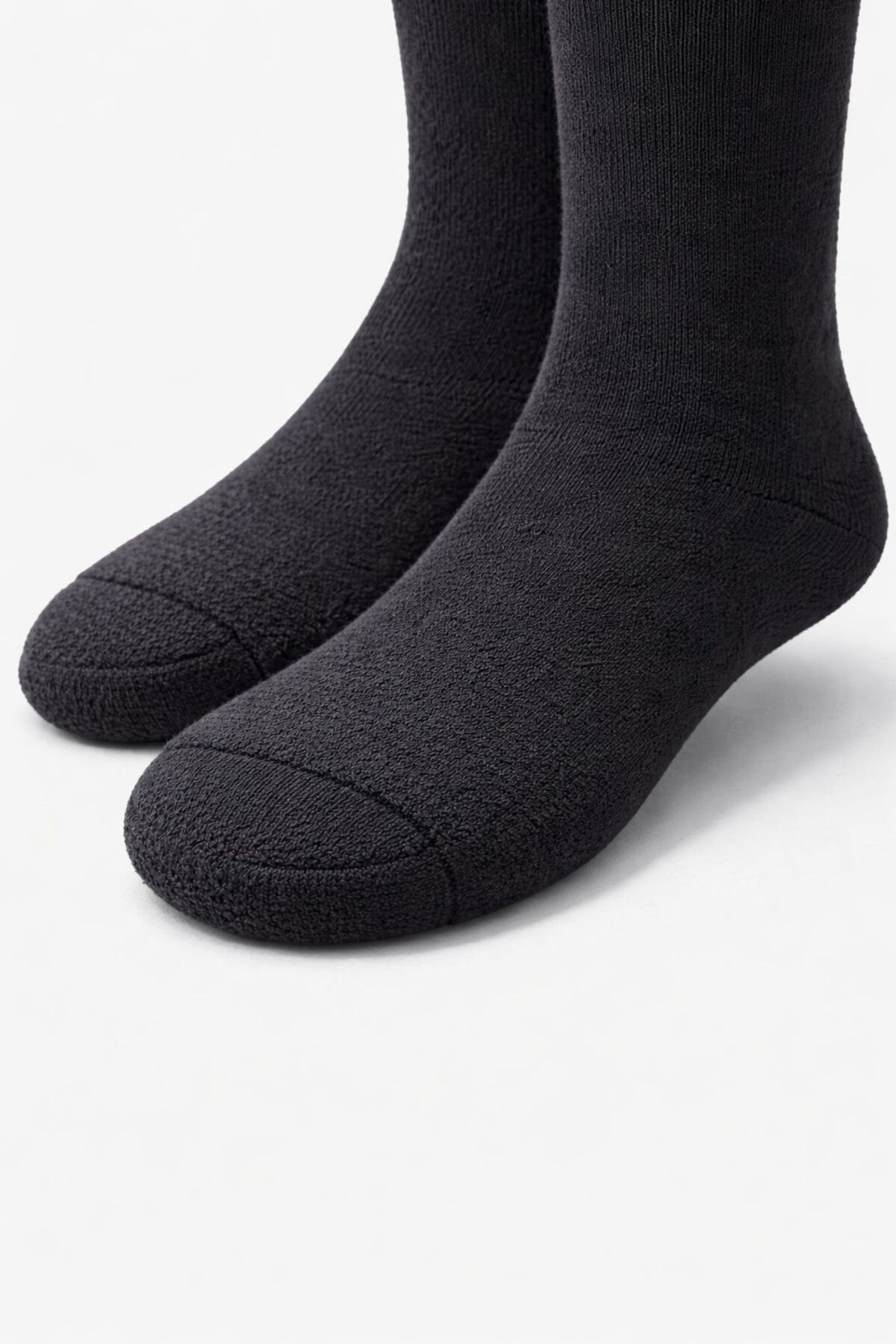 Sky Socks 5li Düz Siyah , Havlu Kalın Kışlık Erkek Soket Çorap Seti görsel 3