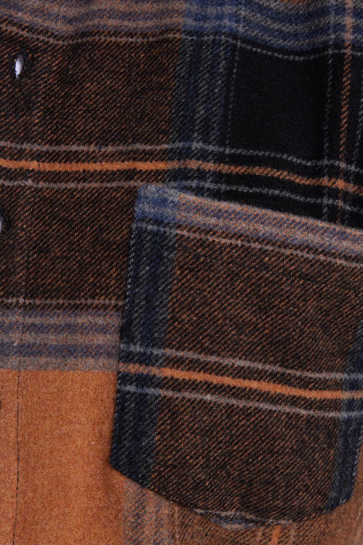 Tudors  Erkek Regular Fit Rahat Kesim Kışlık Kareli Oduncu Gömlek - Görsel 7