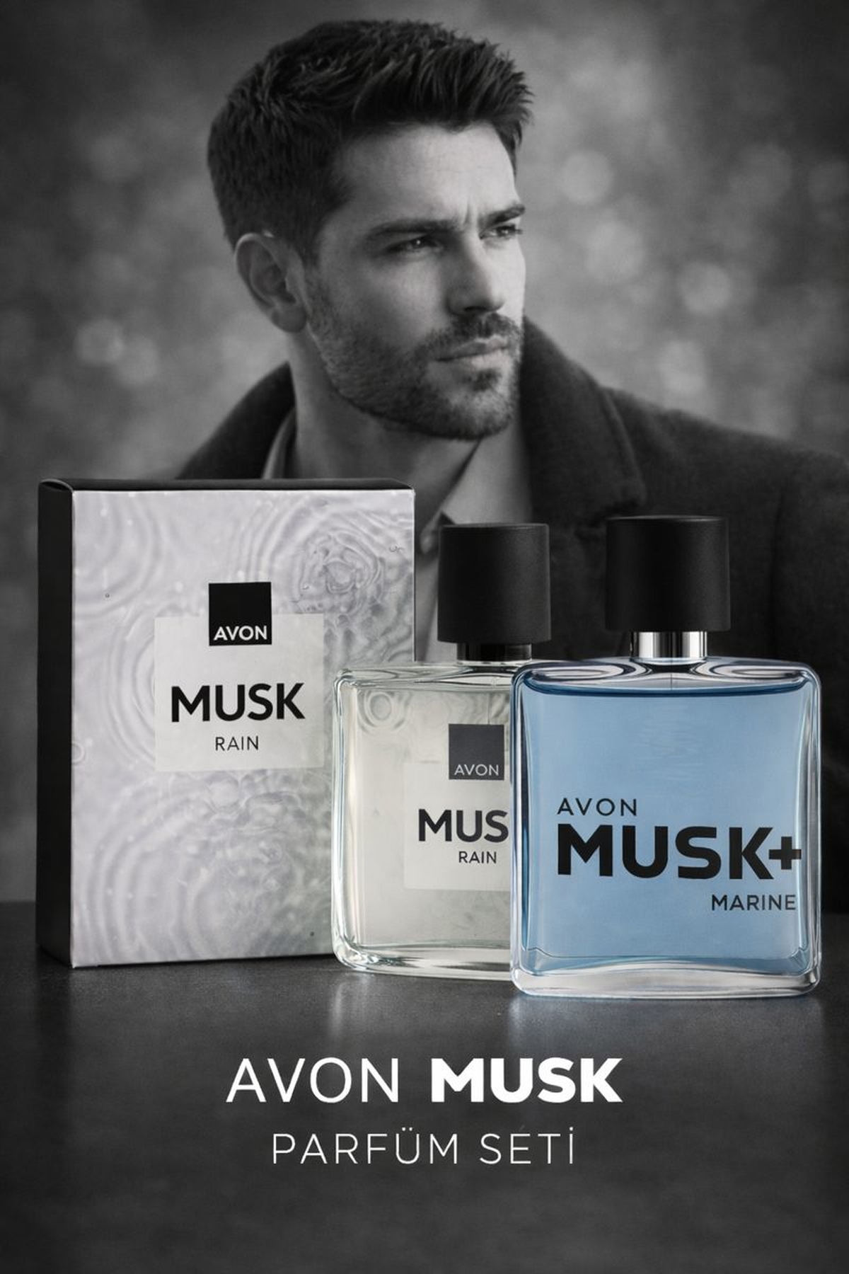 AVON MUSK PARFÜM SETİ | MARINE & RAIN | 2 x 75 ML EDT ERKEK PARFÜM — MEDYSTORE0047
