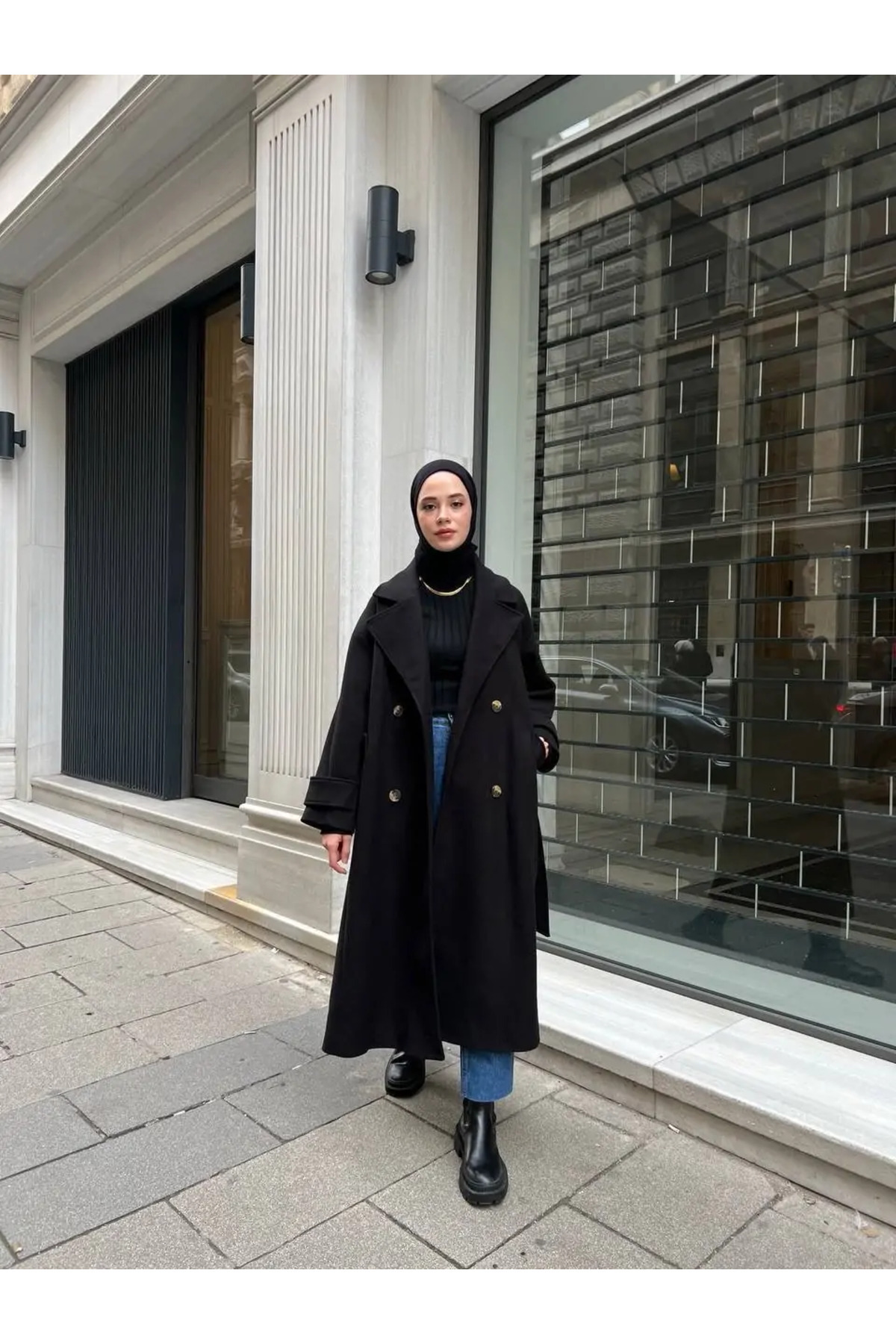 Melvien  Kemerli Kaşe Kaban Yeni (YÜN)