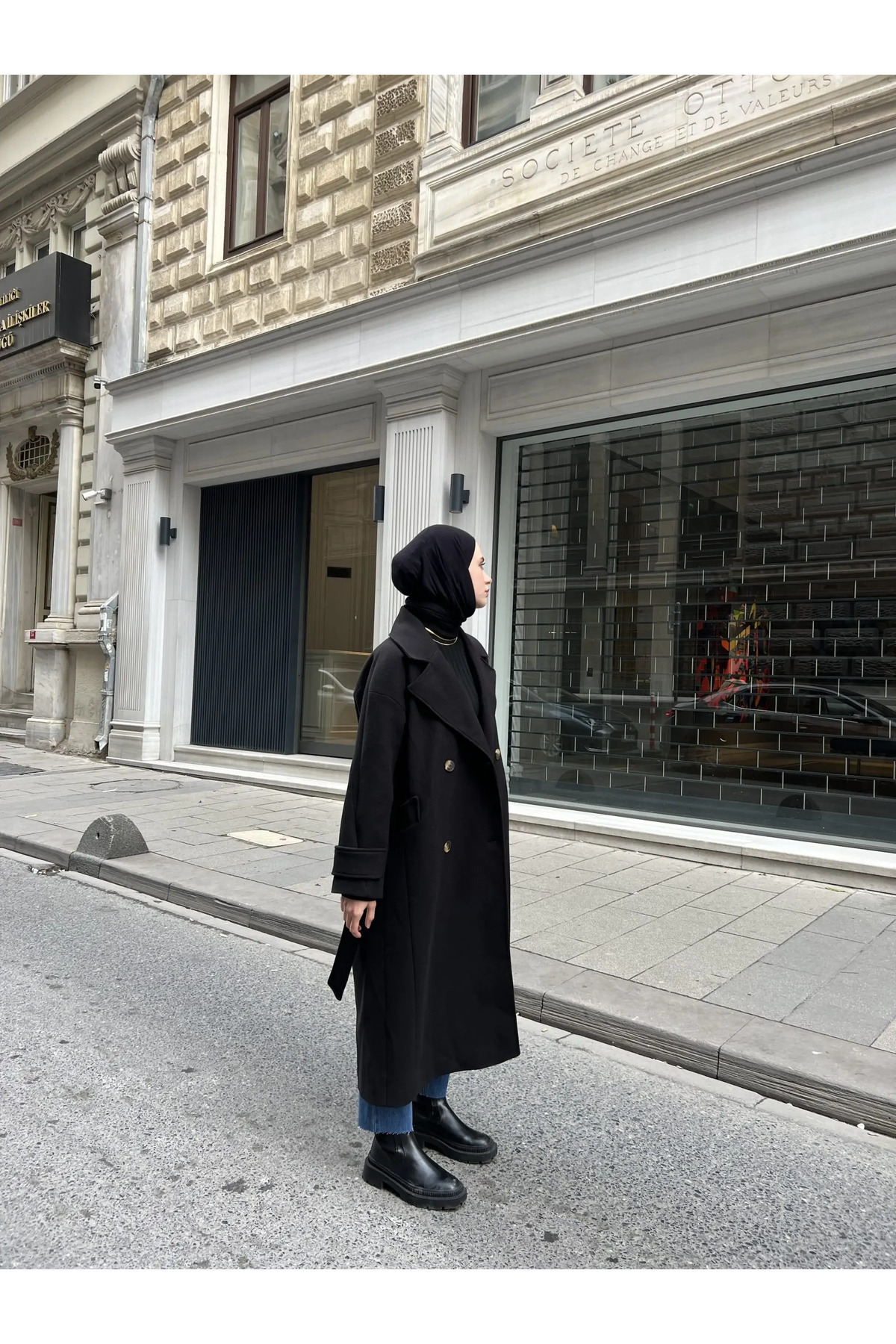 Melvien  Kemerli Kaşe Kaban Yeni (YÜN) - Görsel 8