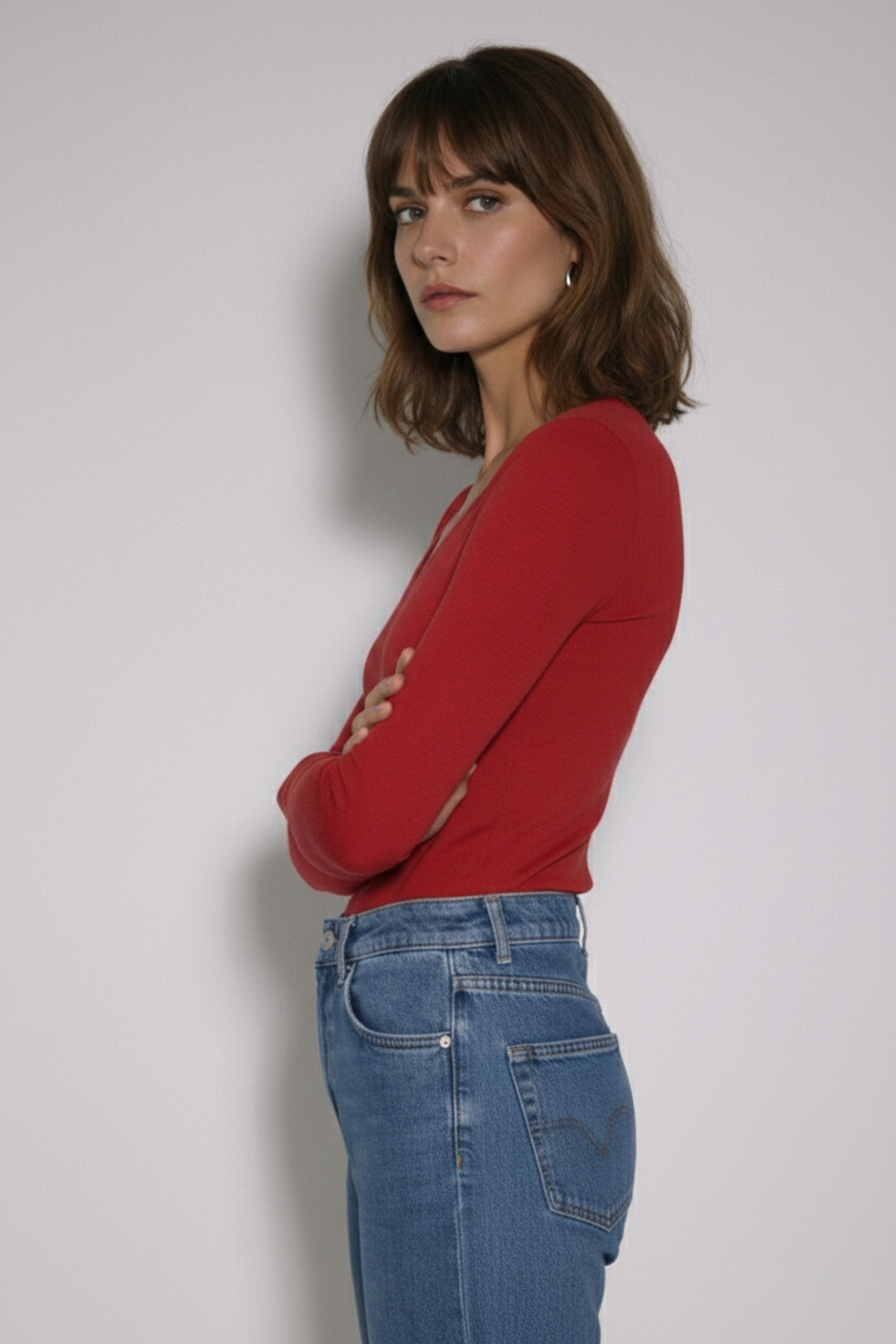 BABOKAH  x Ngulincetin V Yaka Uzun Kol Üst