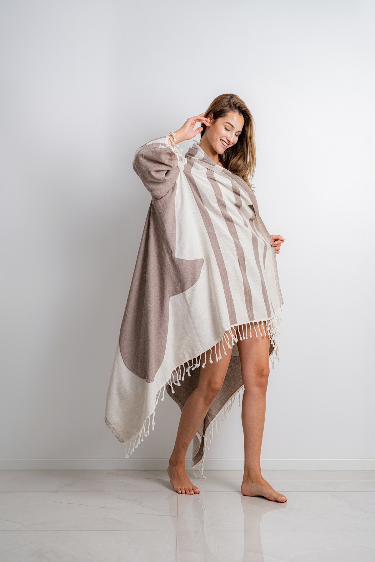 CAKKATEX Organik Pamuk Giyilebilir Peştemal | Loincloth