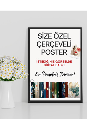 Rosaart Kişiye Özel Çerçeveli Poster | Kişiye Özel Ahşap Çerçeveli Tablo | Di...