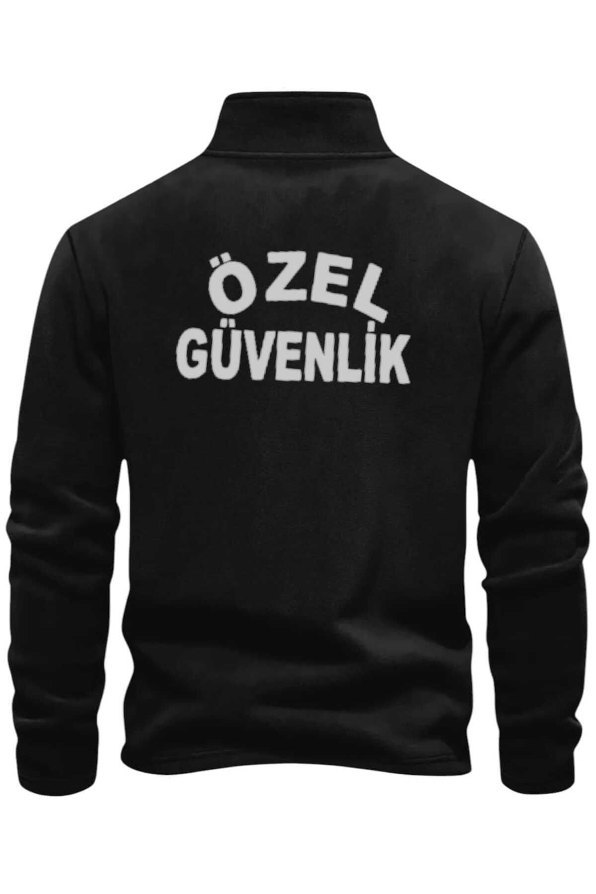 Özel Güvenlik Kalın Fermuarlı Polar, Yumuşak Polo Yaka Tişört Bere — مشکی 1586314522 — تصویر 3 از 5