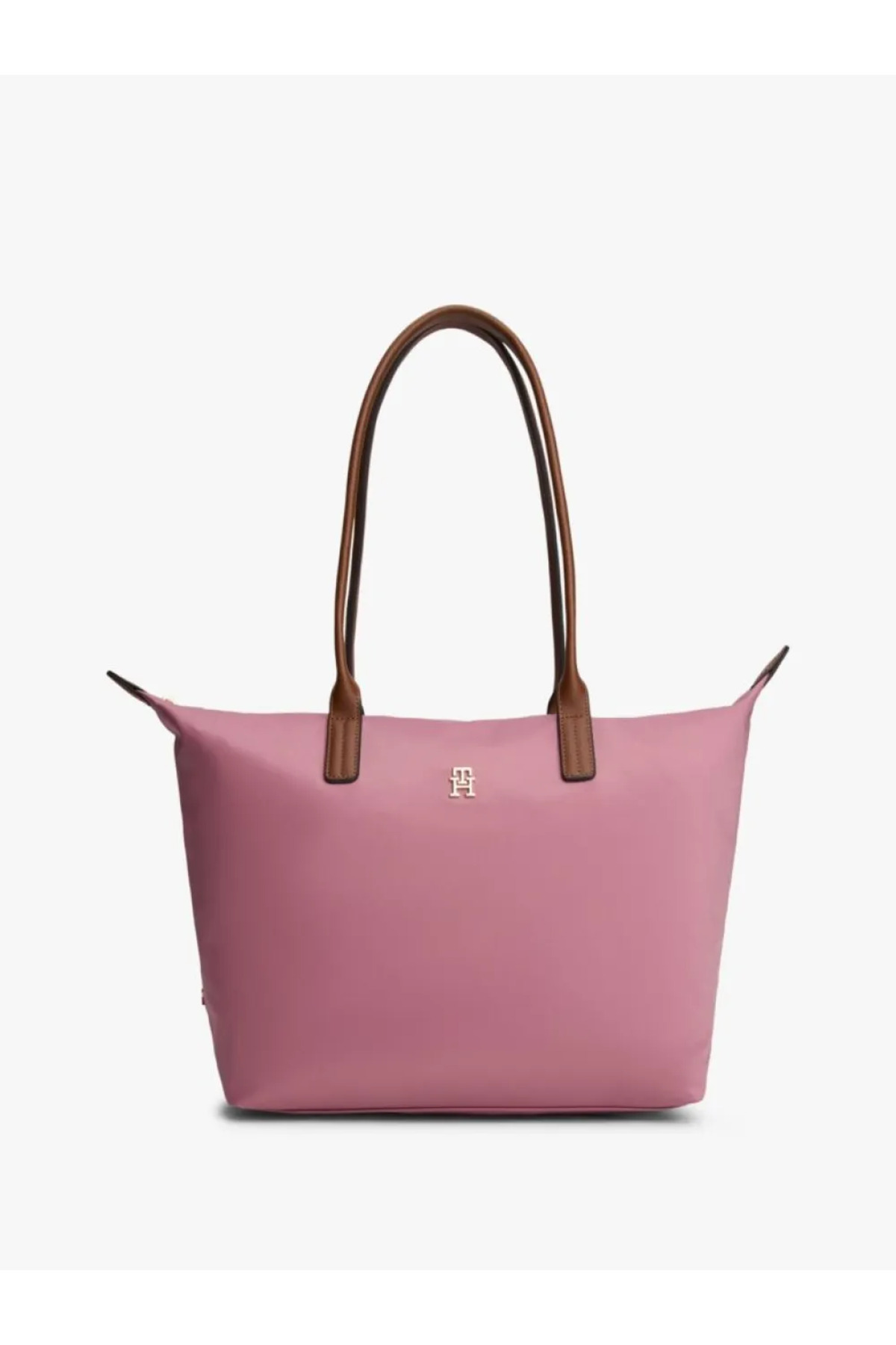 Tommy Hilfiger Dámská růžová taška přes rameno s kovovým logem TH na zip a kr...