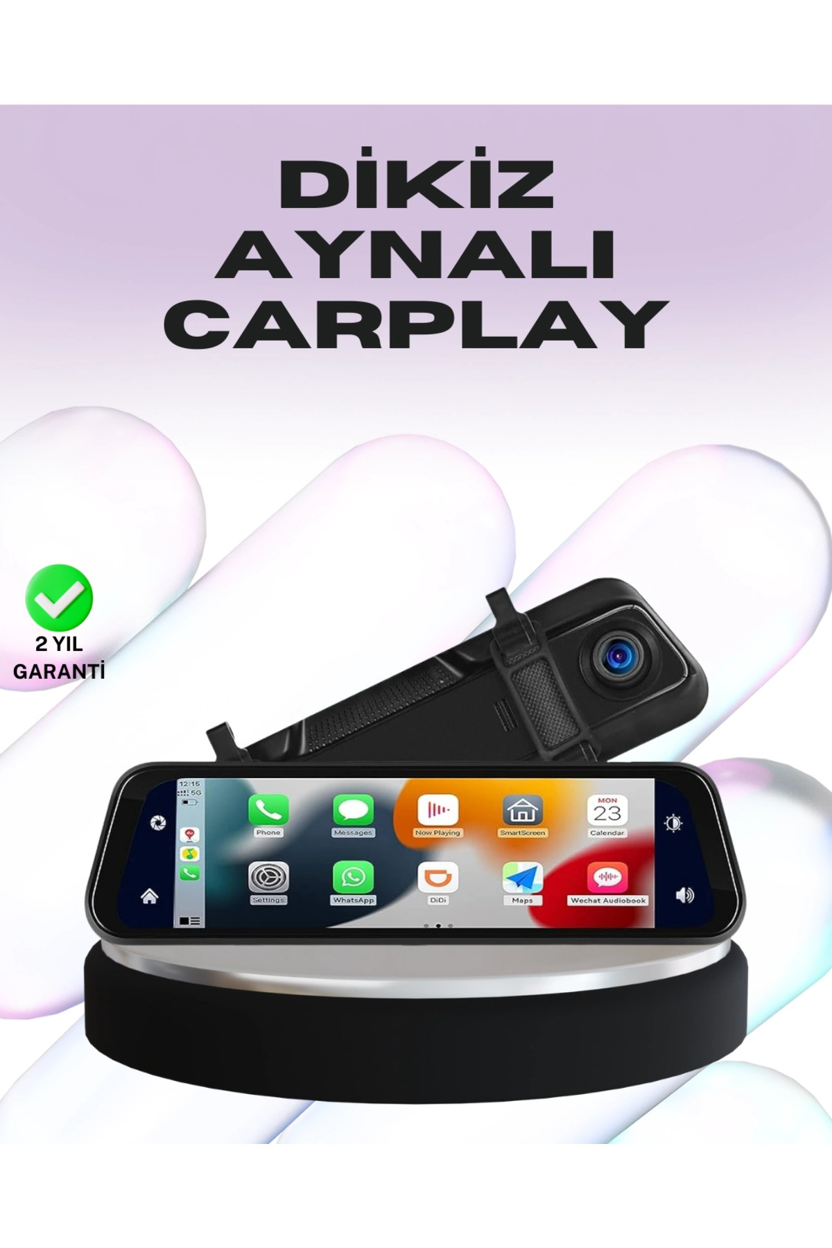 tetikteknoloji BFS Gece Görüşlü Araç Dikiz Aynası Kamera Park Monitörlü