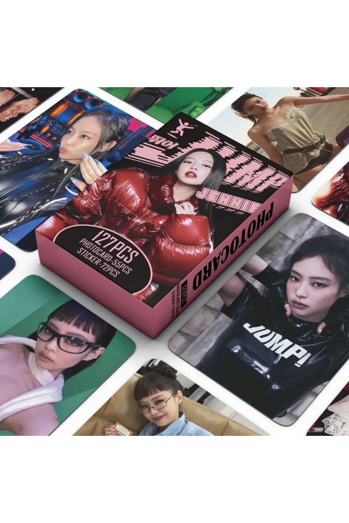 Kpop Dünyasi BLACKPINK Jennie '' JUMP '' Çift Yön Baskılı Lomo