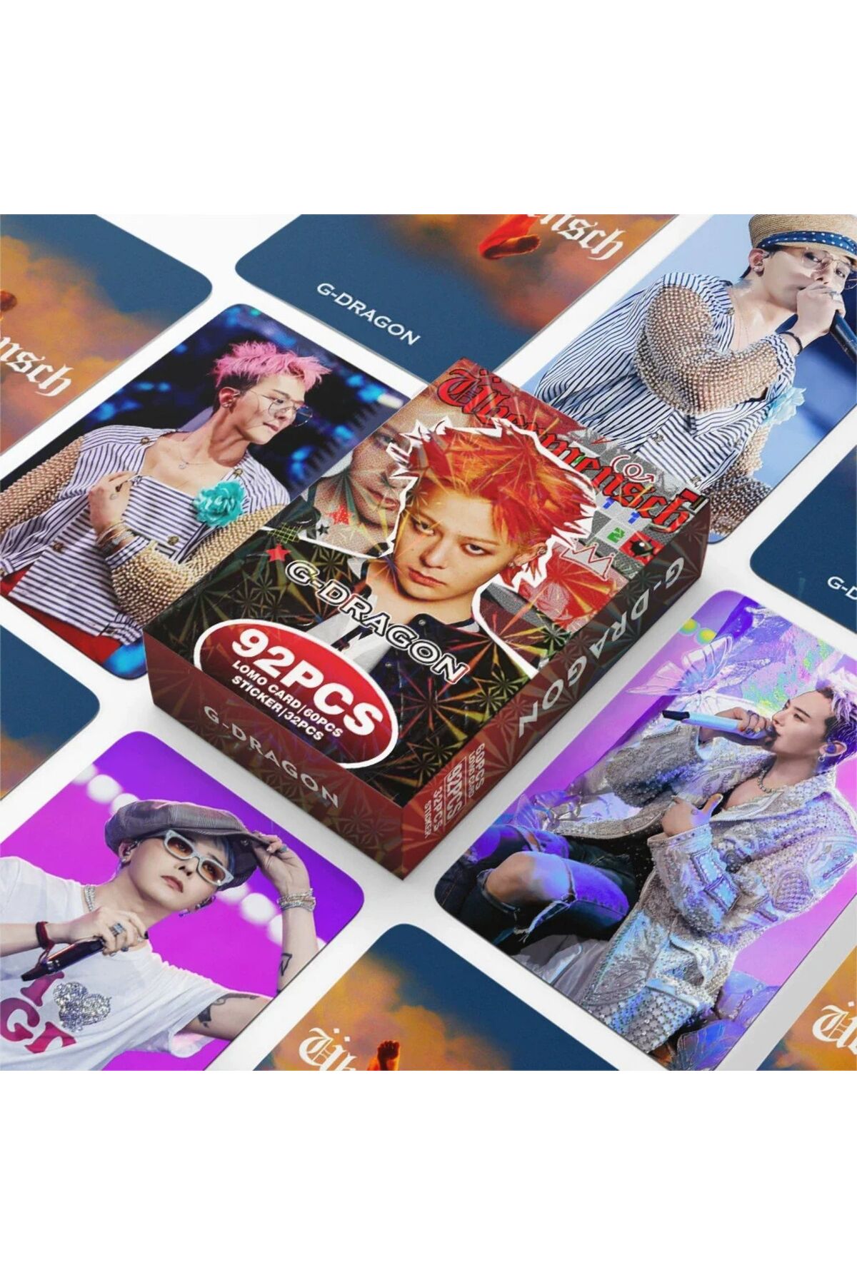 Kpop Dünyasi G-DRAGON '' Übermensch '' Çift Yön Baskılı Lomo Card