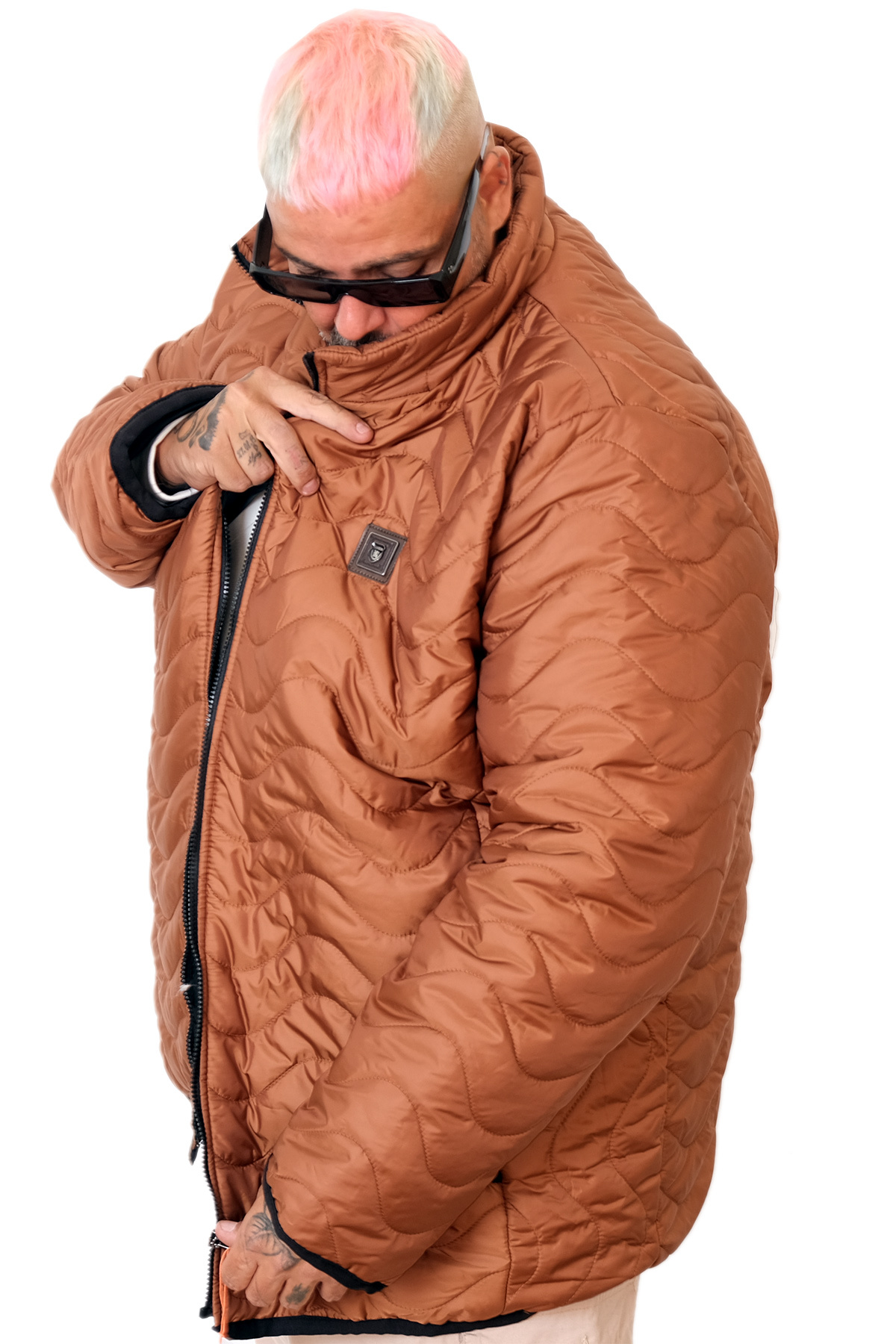 ModeXL Mode XL Büyük Beden Erkek Mont Dik Yaka 25710 görsel 2