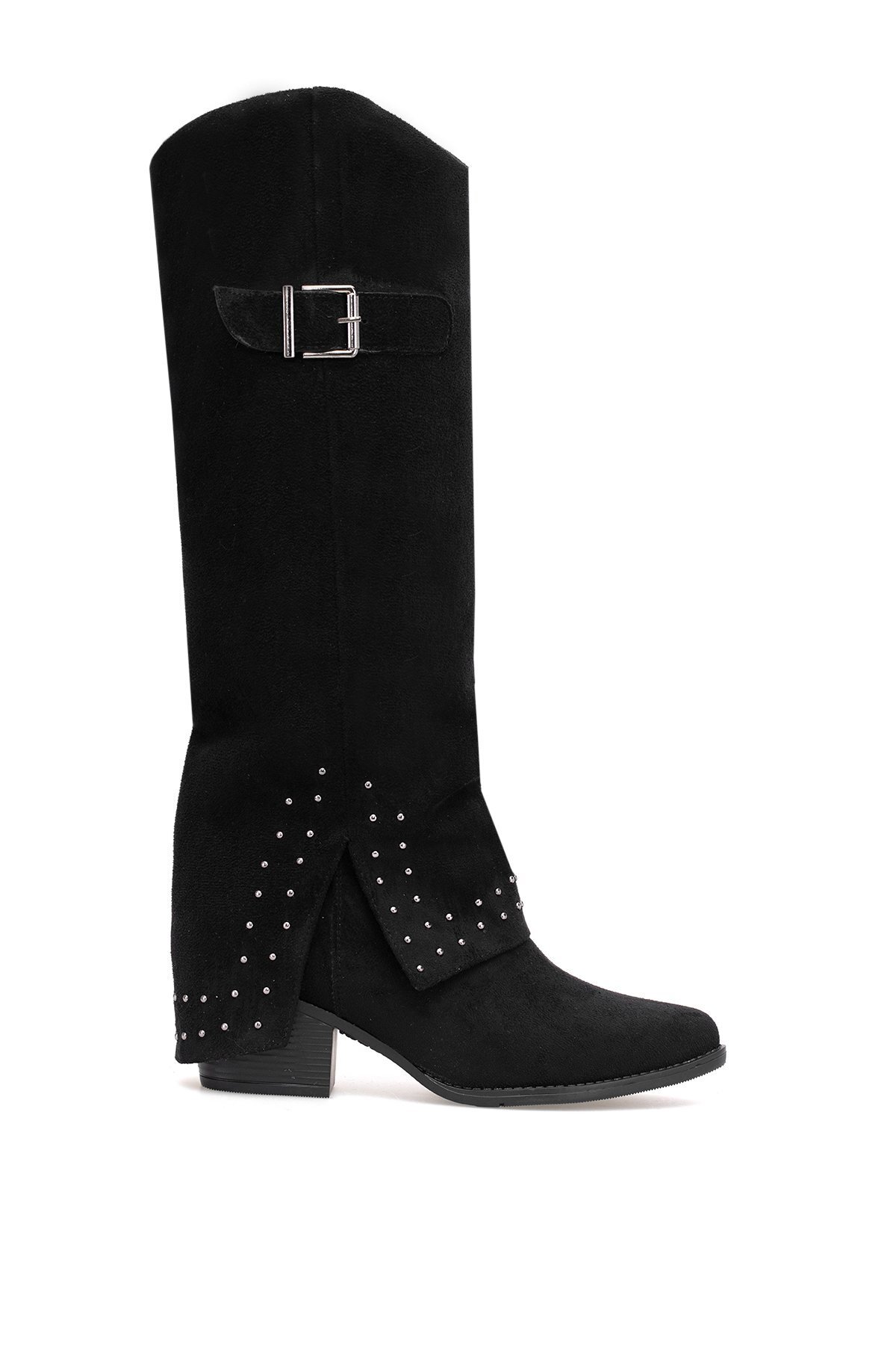 Ayakkabı Fuarı Elit BTSDT01 Kadın Topuklu Çizme Siyah