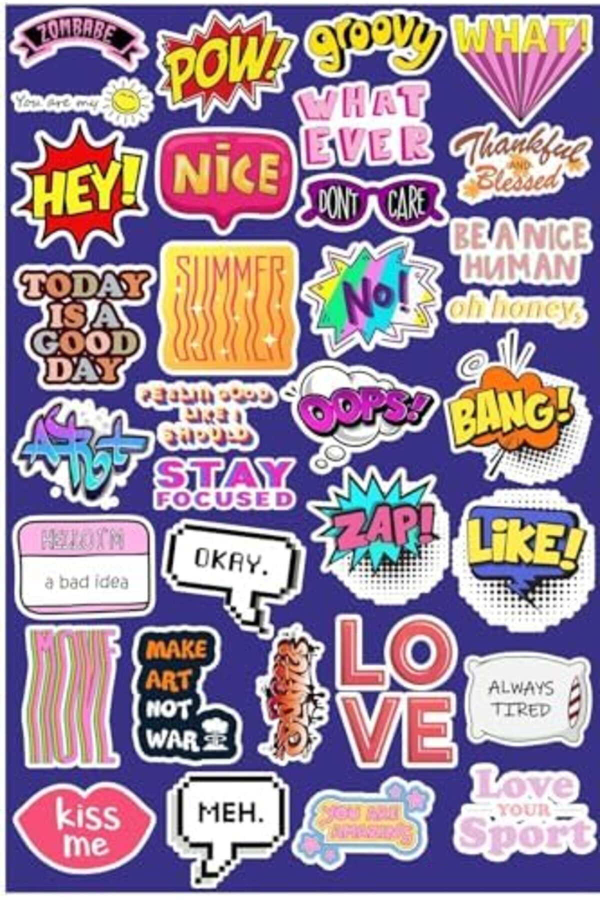 BRF BFSX Eğlenceli Ifadeler Seri 4 Telefon Laptop Notebook Tablet Defter Matara Stiker Etiket 1191881