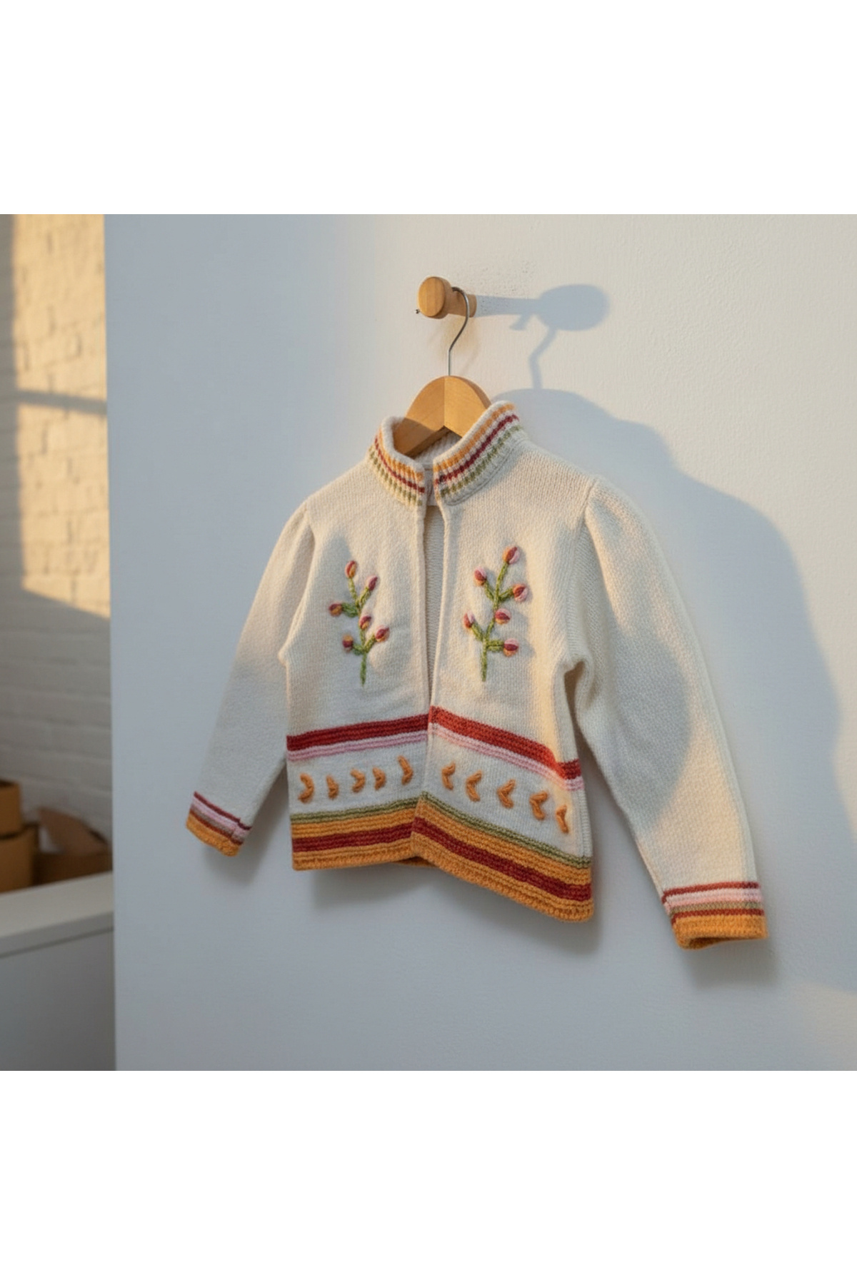 Hirazenmoda Kız Çocuk Nakışlı Örgü Hırka Mevsimlik Triko Model fotoğrafı 4 (önizleme)