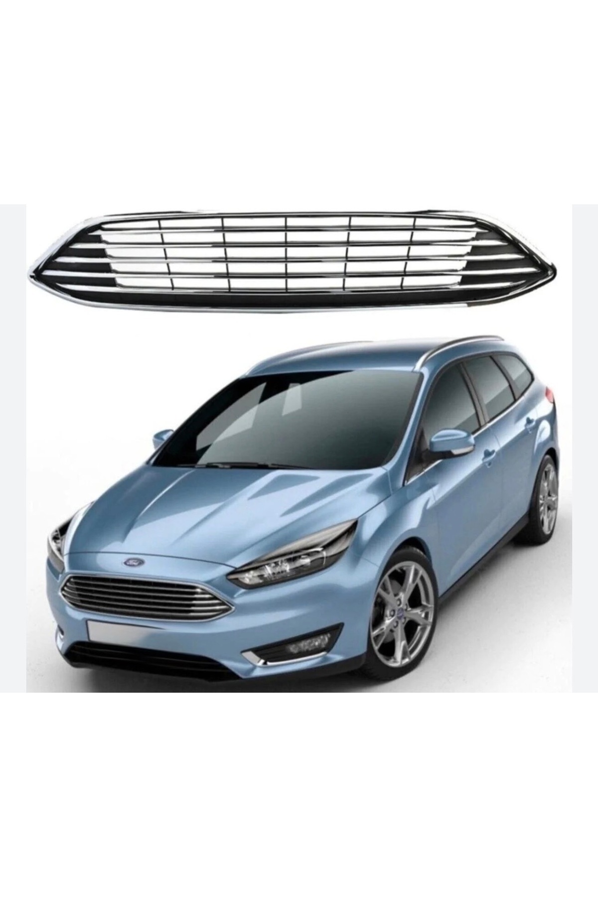 HMPX Focus 3.5 2014-2018 Krom Ön Tampon Panjuru Titanyum