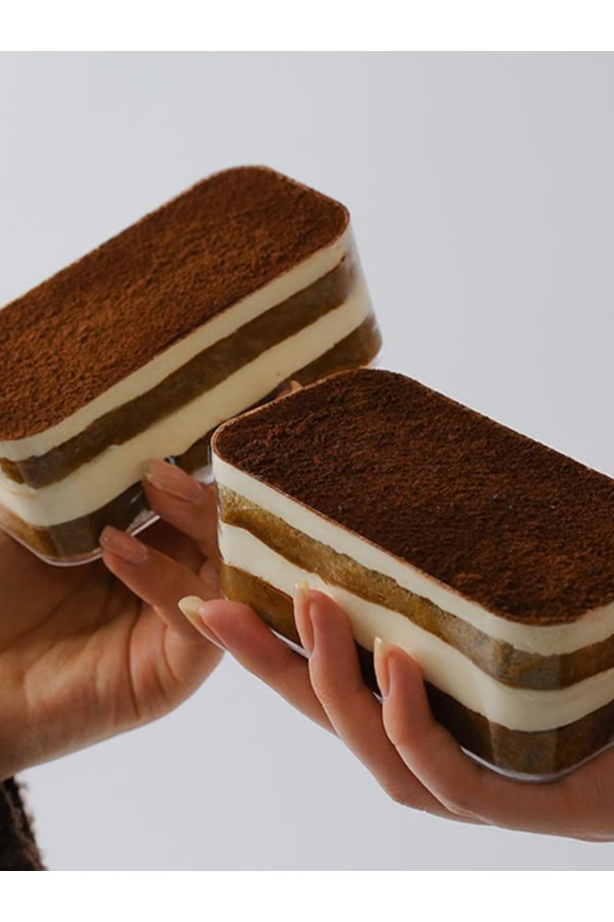 6'lı Tiramisu Cup 300 cc Mika Kase Plastik Şeffaf Kapaklı Sunum Kabı Tatlı & Meze Ve Salata Kap — Koksal Pack — Kase (3)