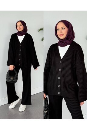 Esma moda tasarım Fitilli triko hırka takım