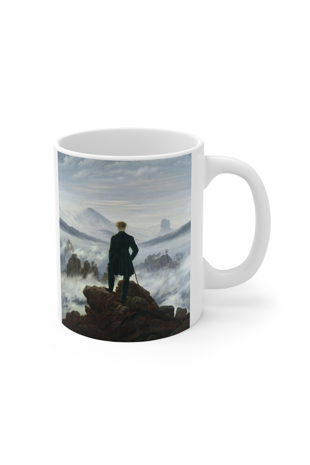 FALAVİ  Caspar David Friedrich - Denizin Üzerinde Gezgin Kupa (Wanderer above the sea) - Görsel 3