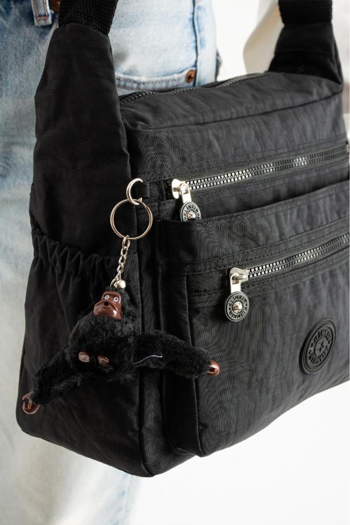Baginn Kadın Postacı Çanta Hafif Klinkır Kumaş Çok Cepli Çapraz Askılı Omuz Çantası 30*25 Cm Günlük Çanta görsel 2