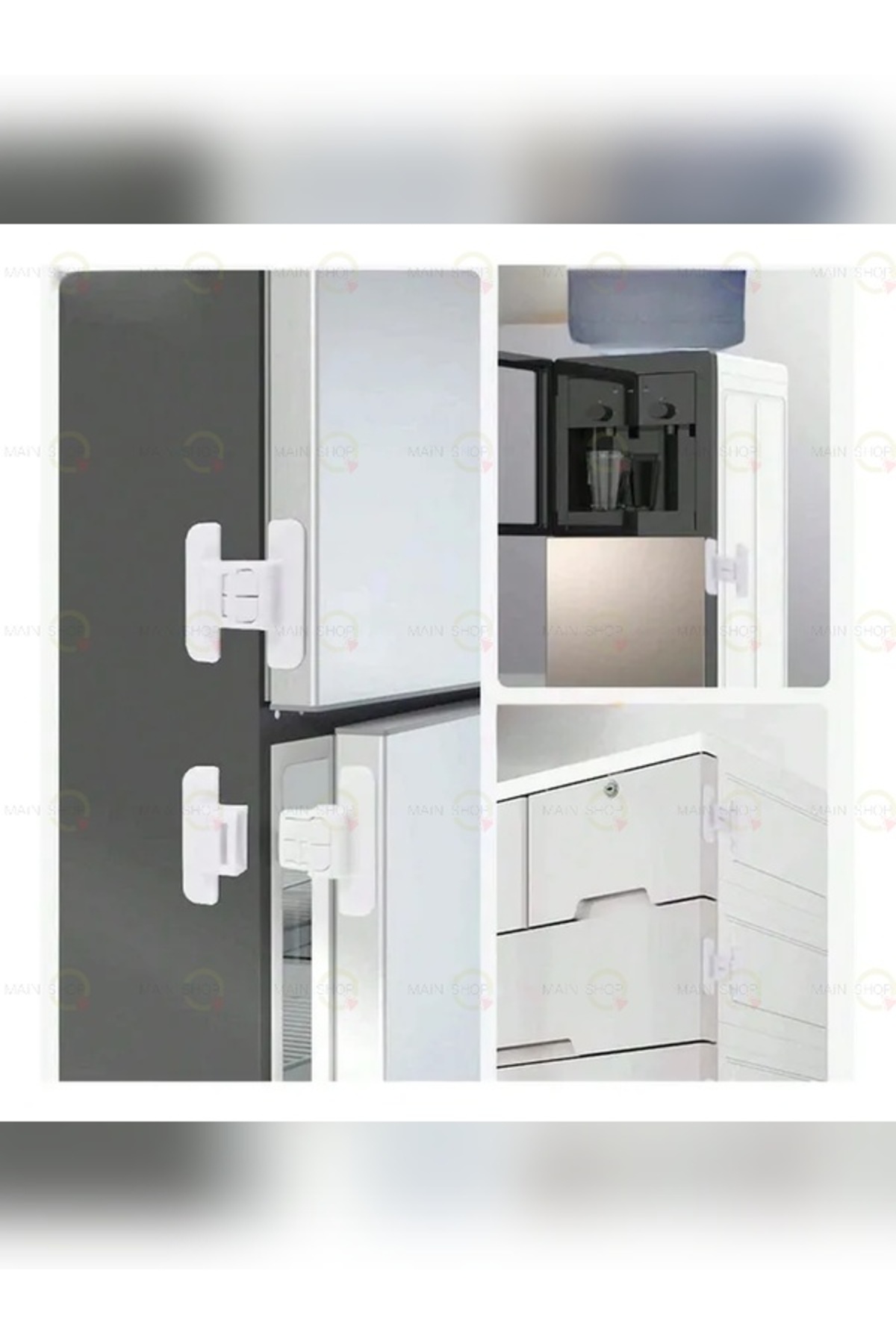 MAİN SHOP 4 Adet Çocuk Güvenliği İçin Buzdolabı Kapısı Kilit, Kapı Sabitleyici Toka M-360 fotoğrafı 3 (önizleme)