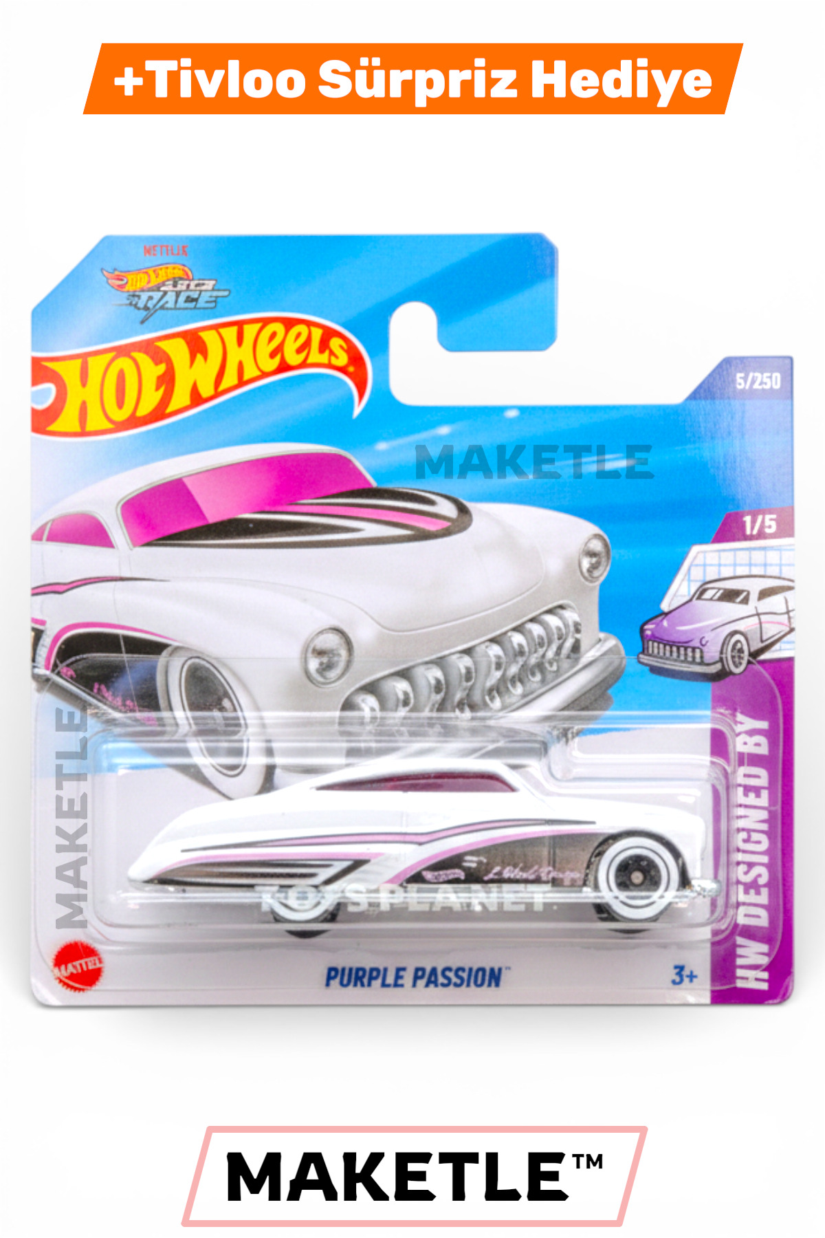 HOT WHEELS Purple Passion - HYX55 - Tivloo Sürpriz Hediyeli