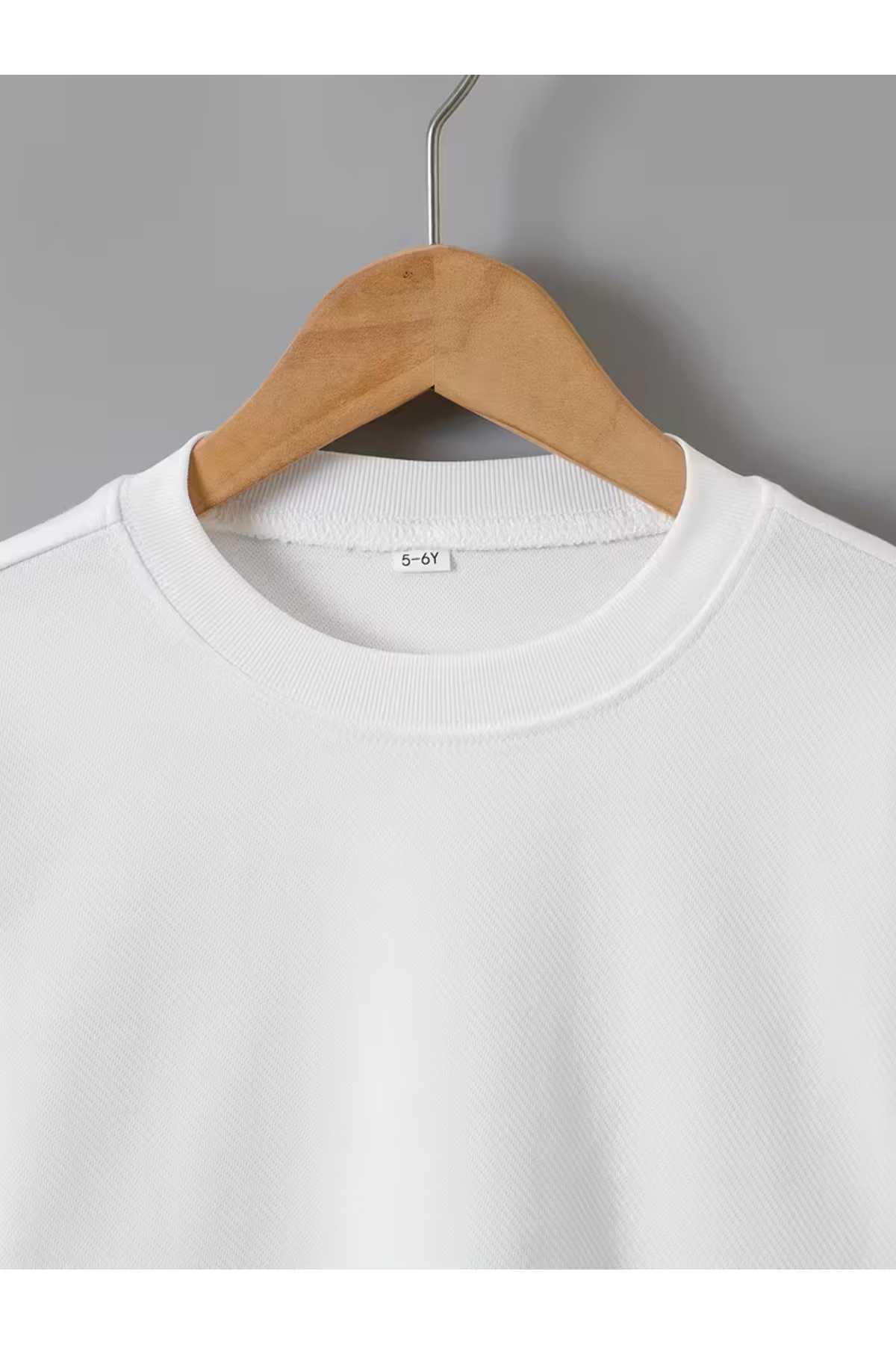 haha Çocuklar için Oversize Kapüşonsuz Sweatshirt fotoğrafı 5 (önizleme)