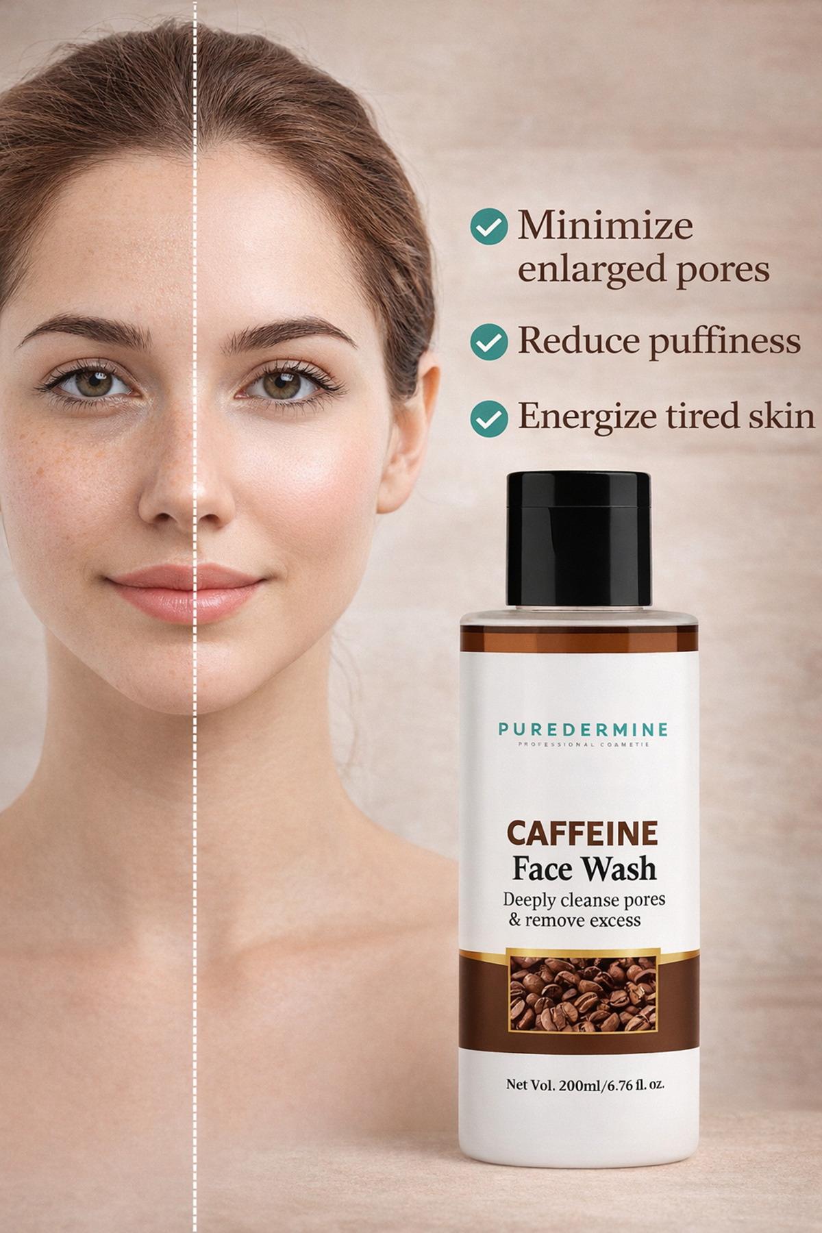 Kafeinli Niacinamide & Hyaluronic Acid Face Wash – Canlandırıcı ve Nemlendirici Yüz Temizleme Jeli — mm667n — تصویر 7 از 8