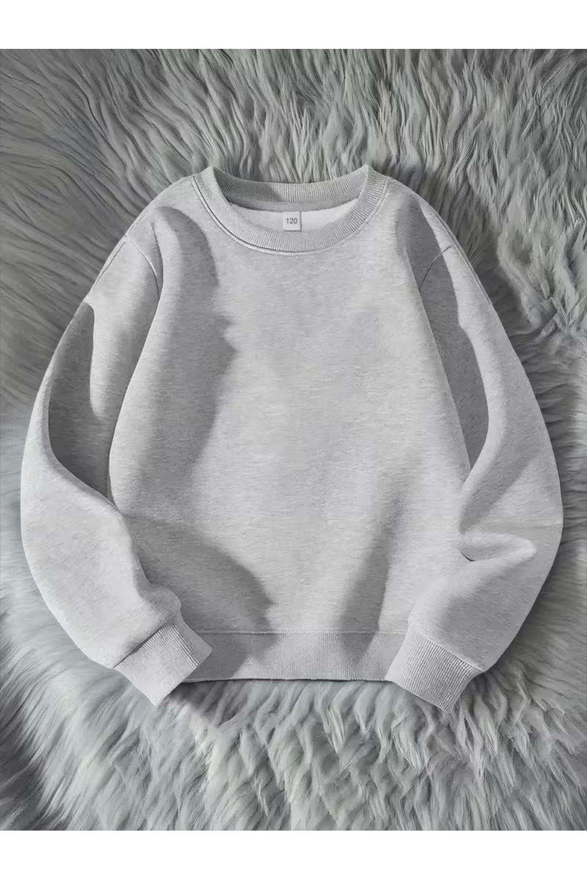 haha Çocuklar için Oversize Kapüşonsuz Sweatshirt fotoğrafı 2 (önizleme)