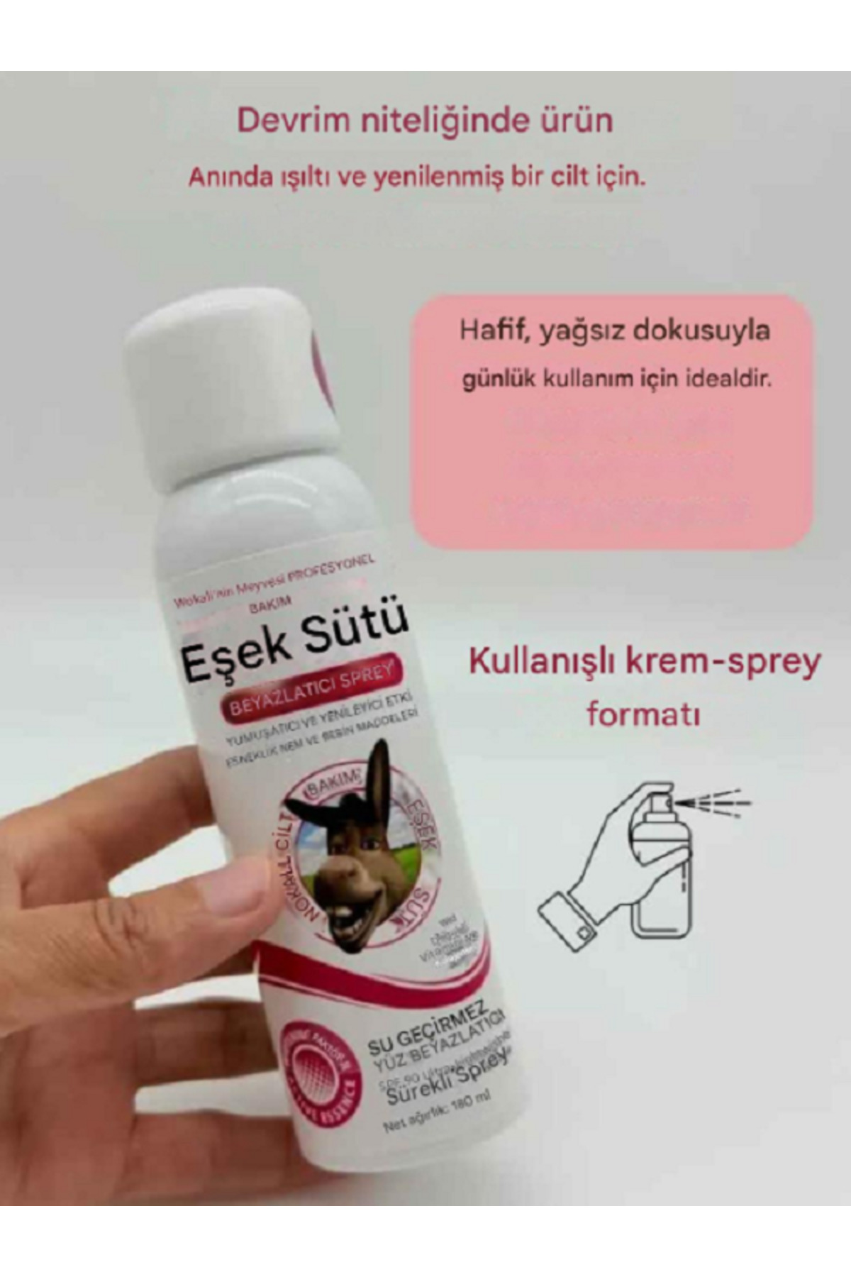 Wokali Donkey Milk Eşek Sütü Krem Anında Beyazlatıcı Yüz & Vücut