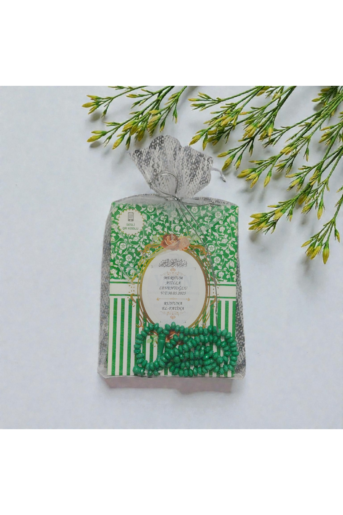 luxurianthome Yasin Cüzü Kitabı Tül Keseli 12'li Karışık Renk Tespihli Sesli Dinleme Doğum Mevlüt Hediyeliği fotoğrafı 5 (önizleme)