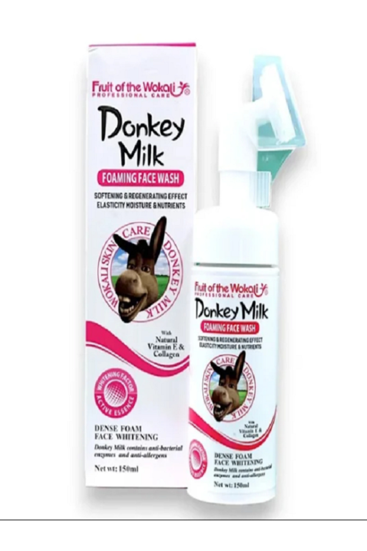 Donkey Milk Foamining Face Wash, Gerçek Eşek Sütü Özü Ve Gliserin Yüz Temizleme Köpüğü Fırçalı 150 M — 87454854154874851 — تصویر 7 از 8