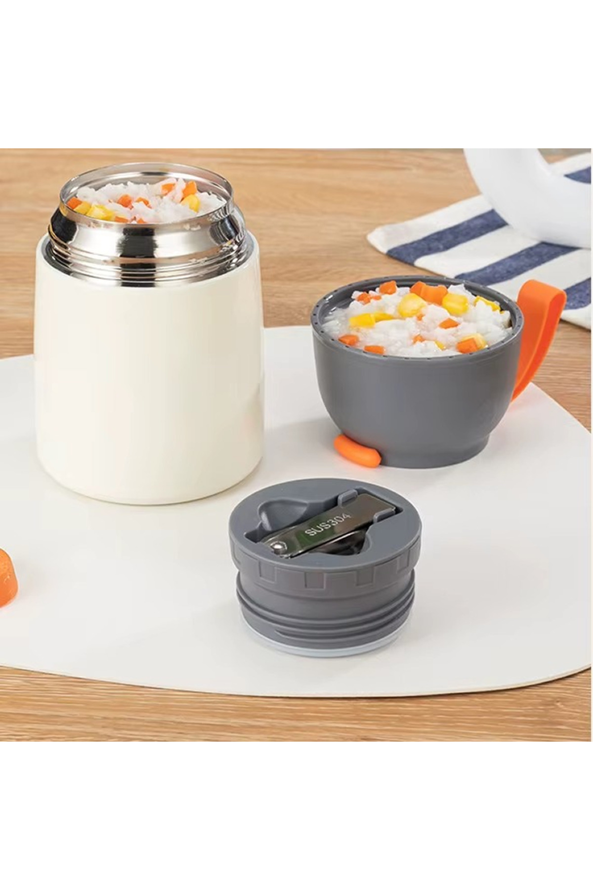 jojobebek Mama Saklama Termos Çift Duvarlı Paslanmaz Çelik, BPA’sız, Sızdırmaz Kapak 650 ml fotoğrafı 2 (önizleme)