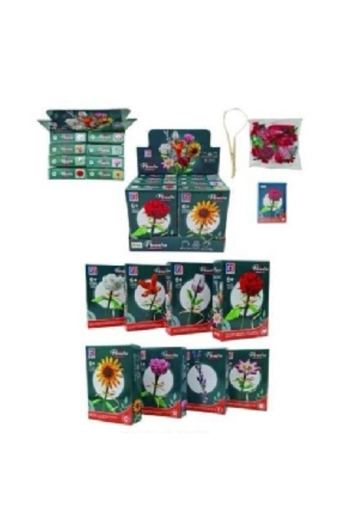 کینگتویز، اسباببازی ساختنی بلوکی Brickz، مجموعه گل ۸ تکه، بسته تکی